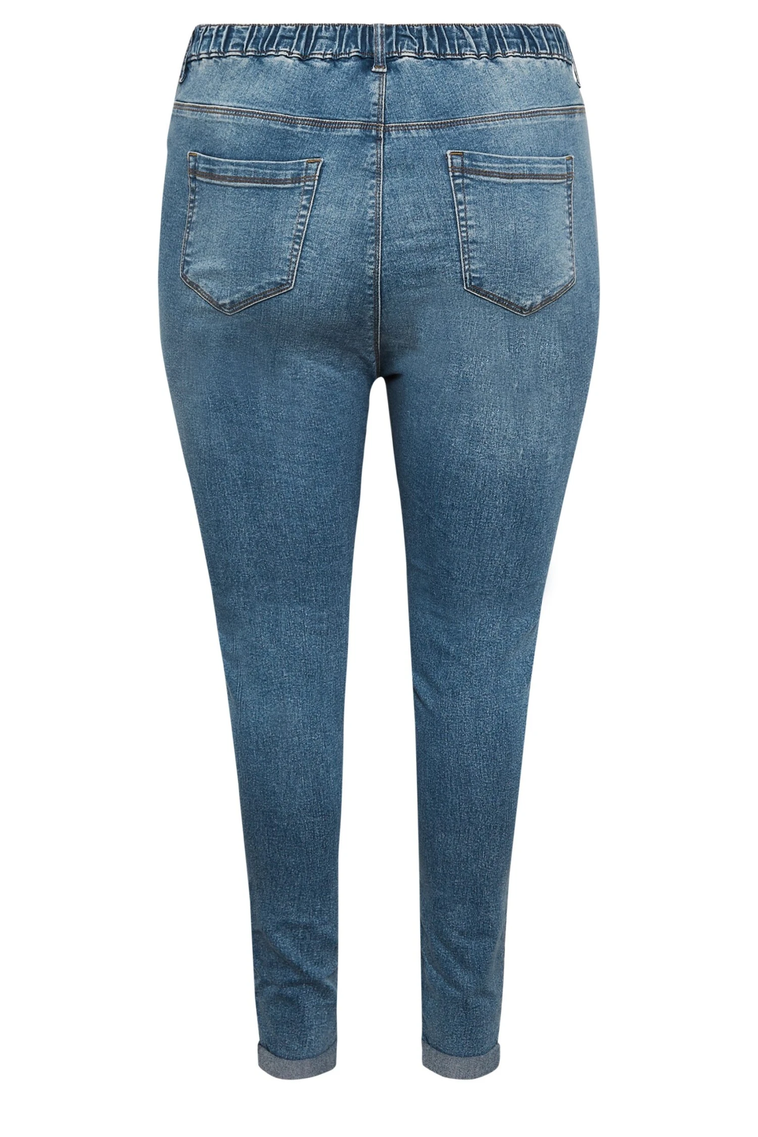 YOURS Curve Dark Blue Cropped GRACE Jeggings - Image 4