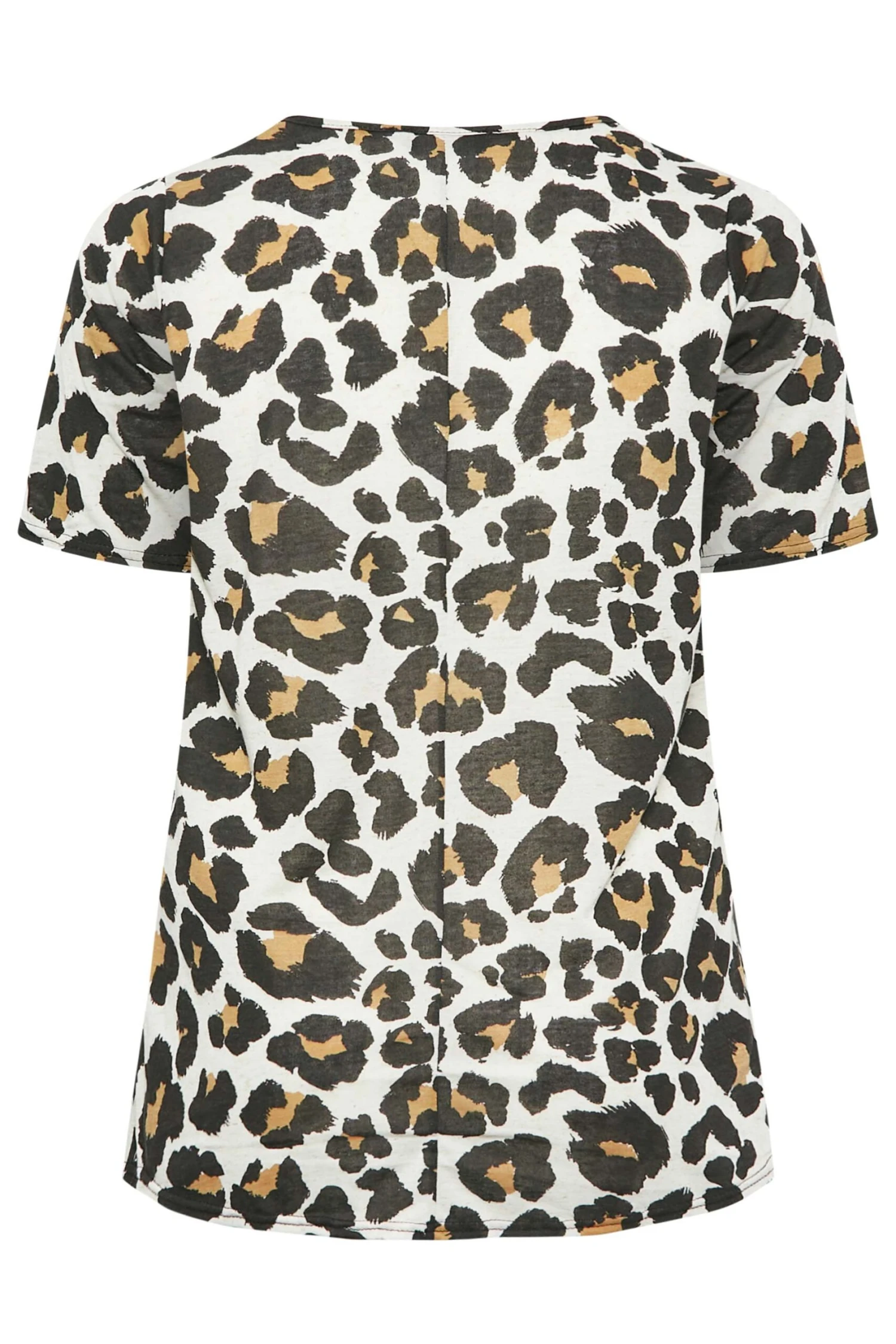 YOURS Curve Brown Animal Print Oversized T-Shirt - Image 5