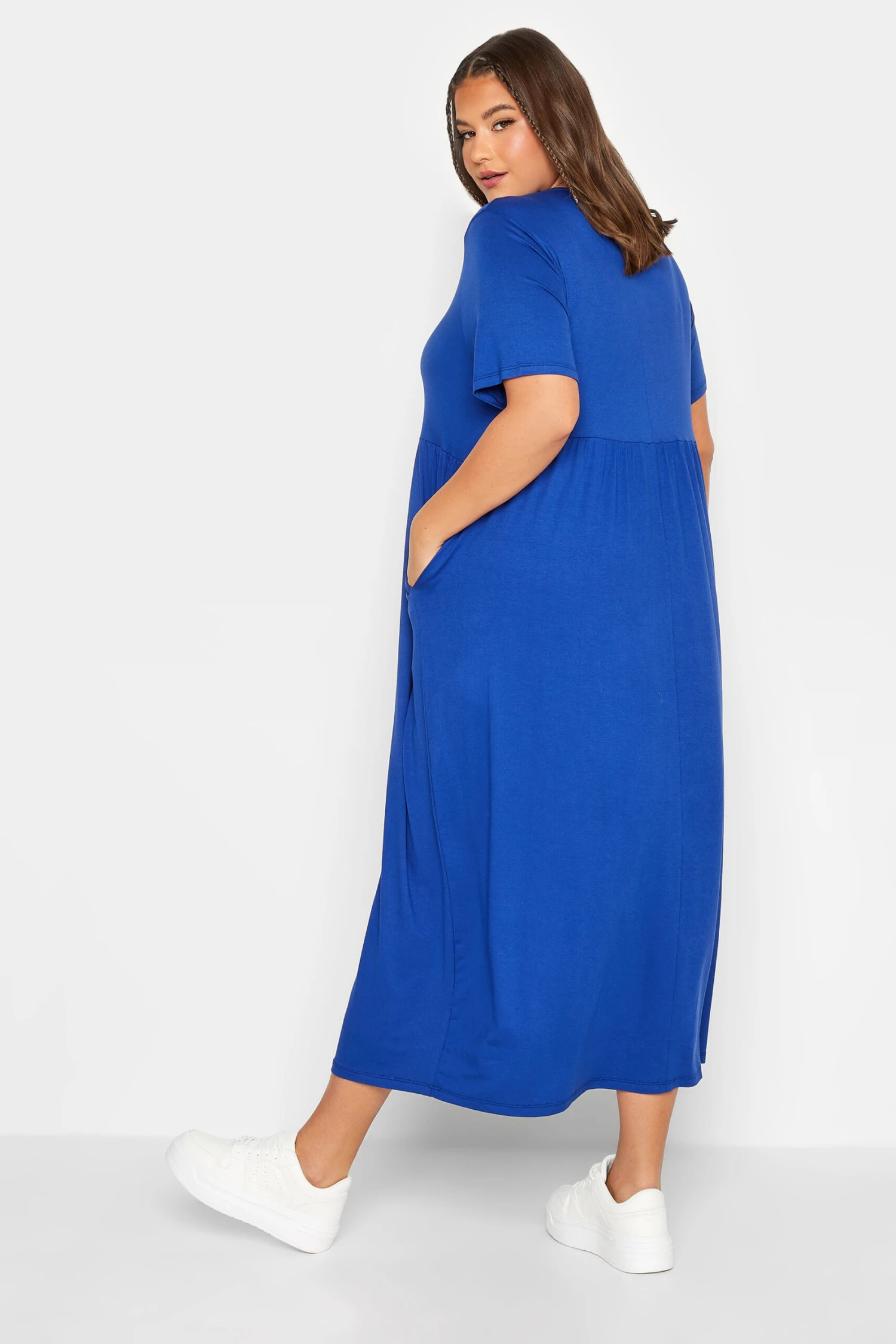 LIMITED COLLECTION Curve Blue Pocket Maxi Dress - Image 2