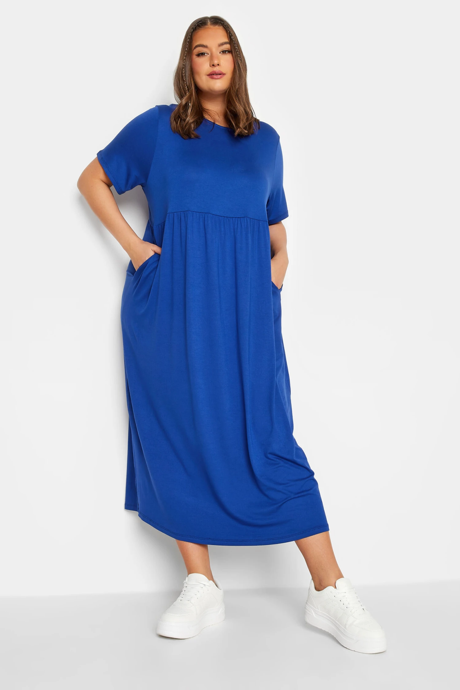 LIMITED COLLECTION Curve Blue Pocket Maxi Dress
