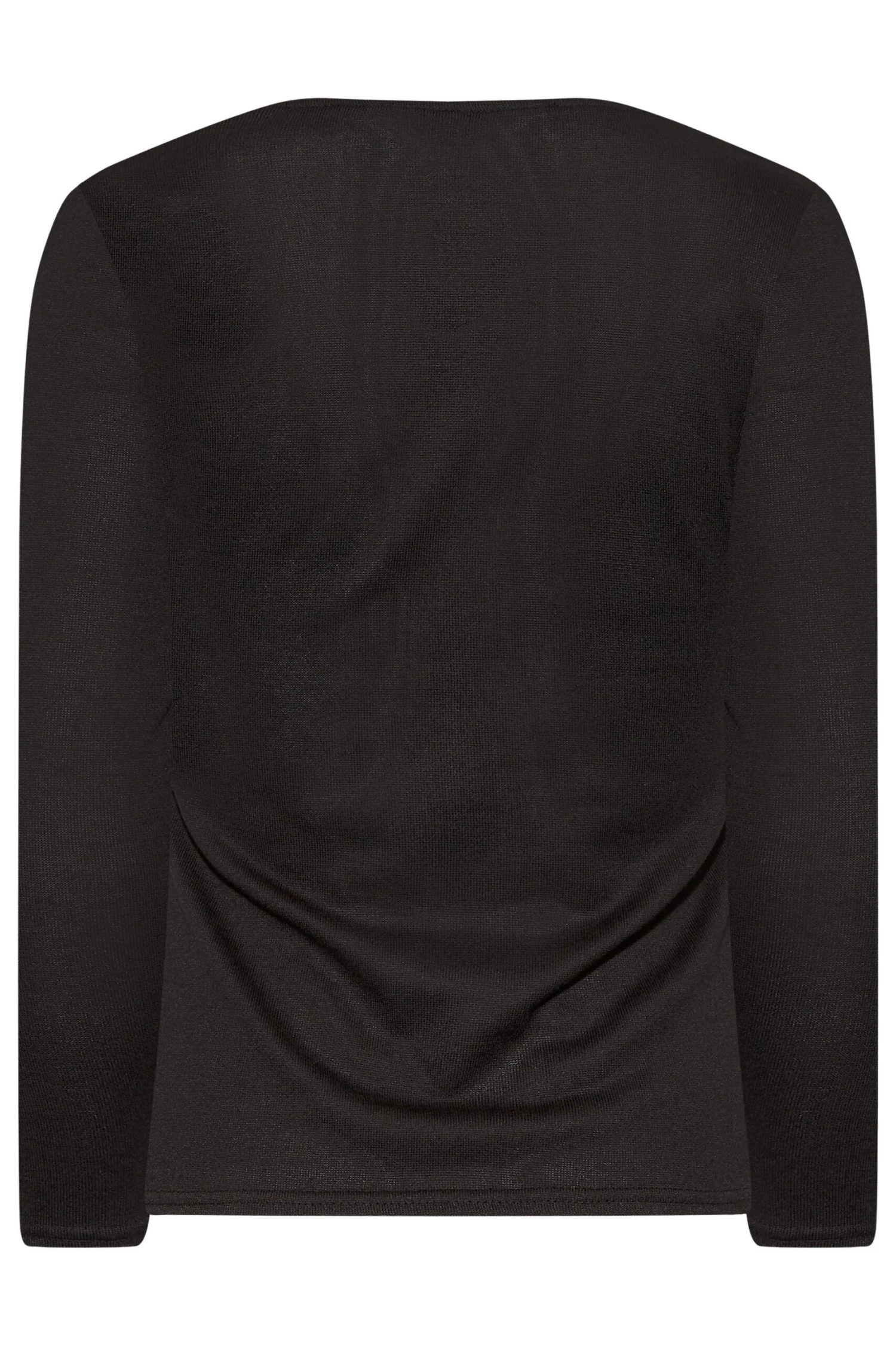 YOURS PETITE Curve Black V-Neck Stripe Top