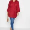 LIMITED COLLECTION Curve Red Peplum Blouse