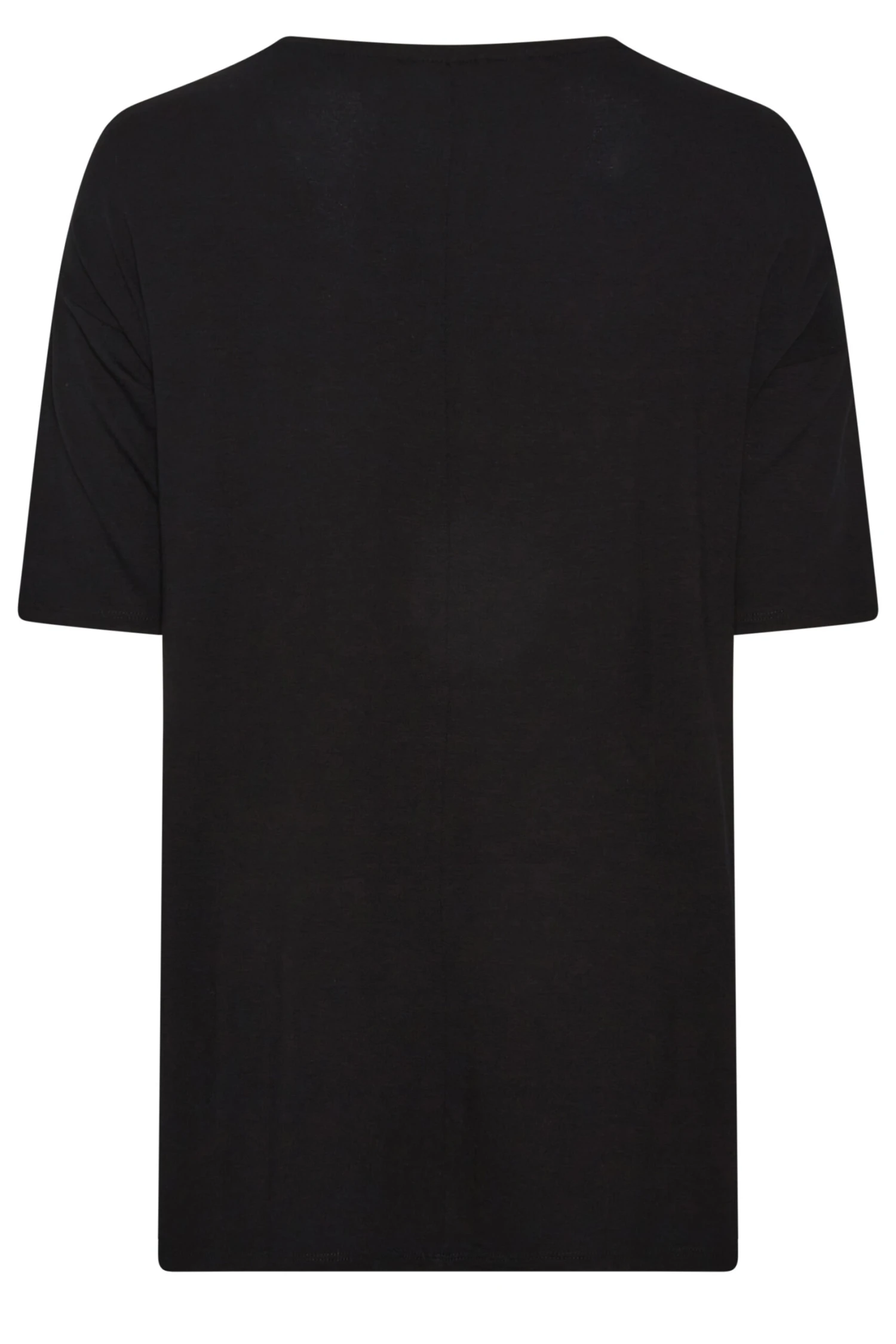 YOURS Curve Black & White Tiger Print Split Hem T-Shirt - Image 6