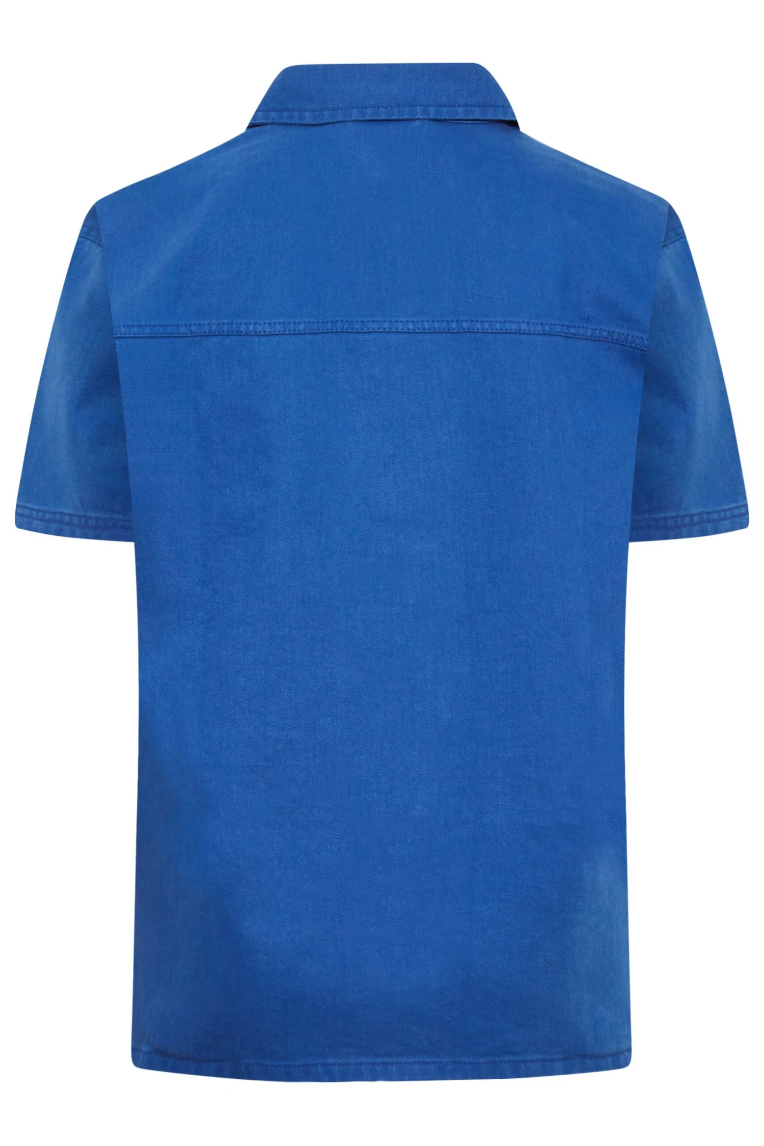 YOURS Curve Cobalt Blue Denim Shirt - Image 6