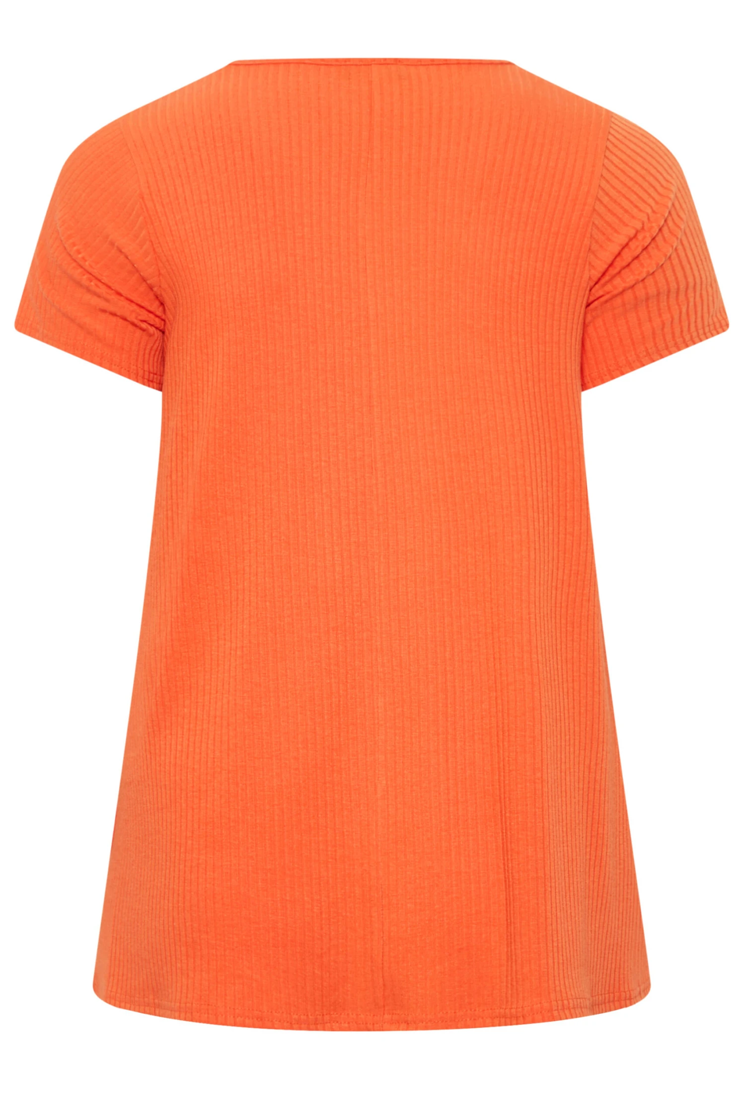 YOURS Curve Orange Ribbed Swing Top - Image 5