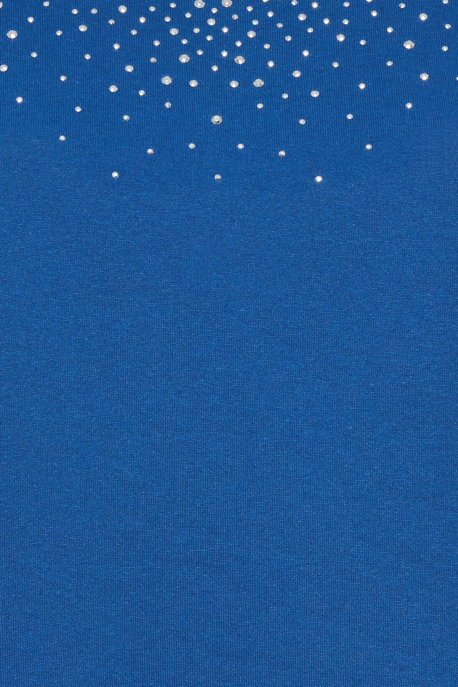 YOURS Curve Cobalt Blue Embellished Neck T-Shirt - Image 4