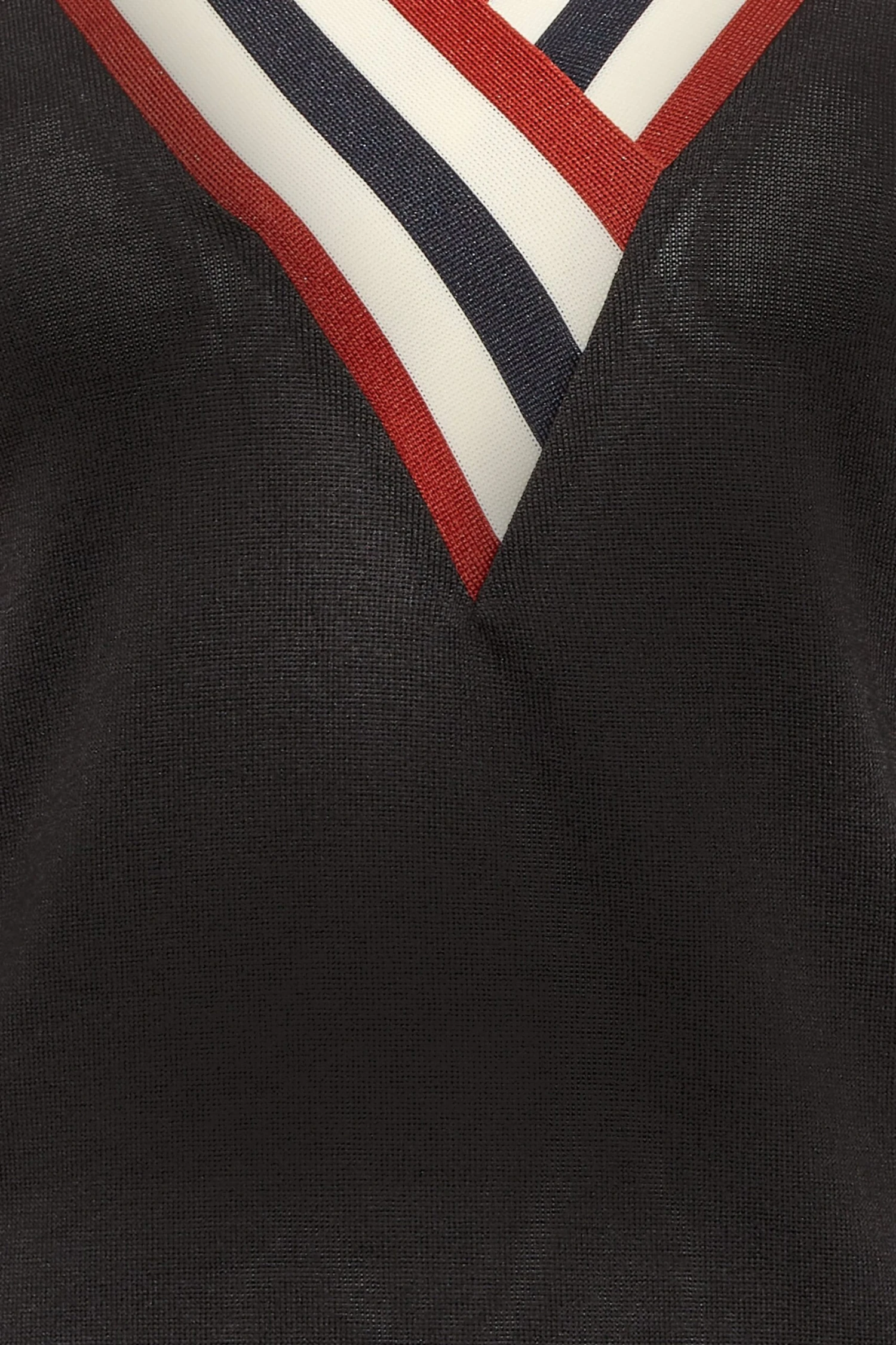 YOURS PETITE Curve Black V-Neck Stripe Top - Image 2