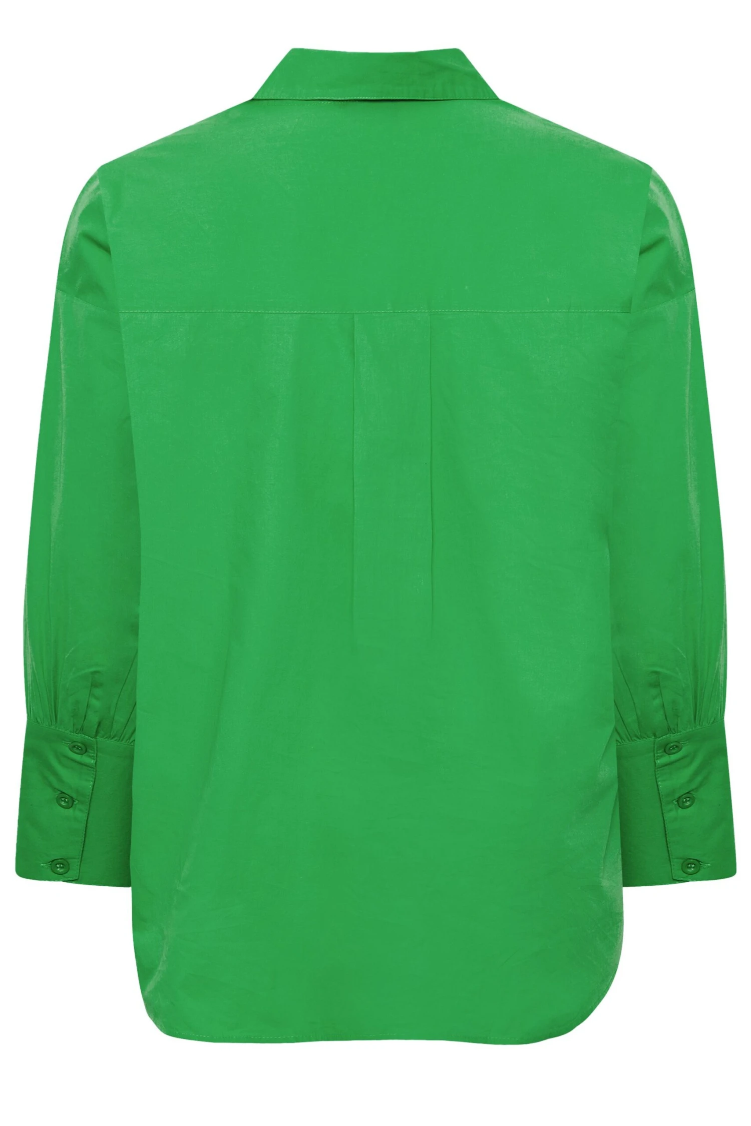YOURS Curve Green Oversized Poplin Shirt - Image 6