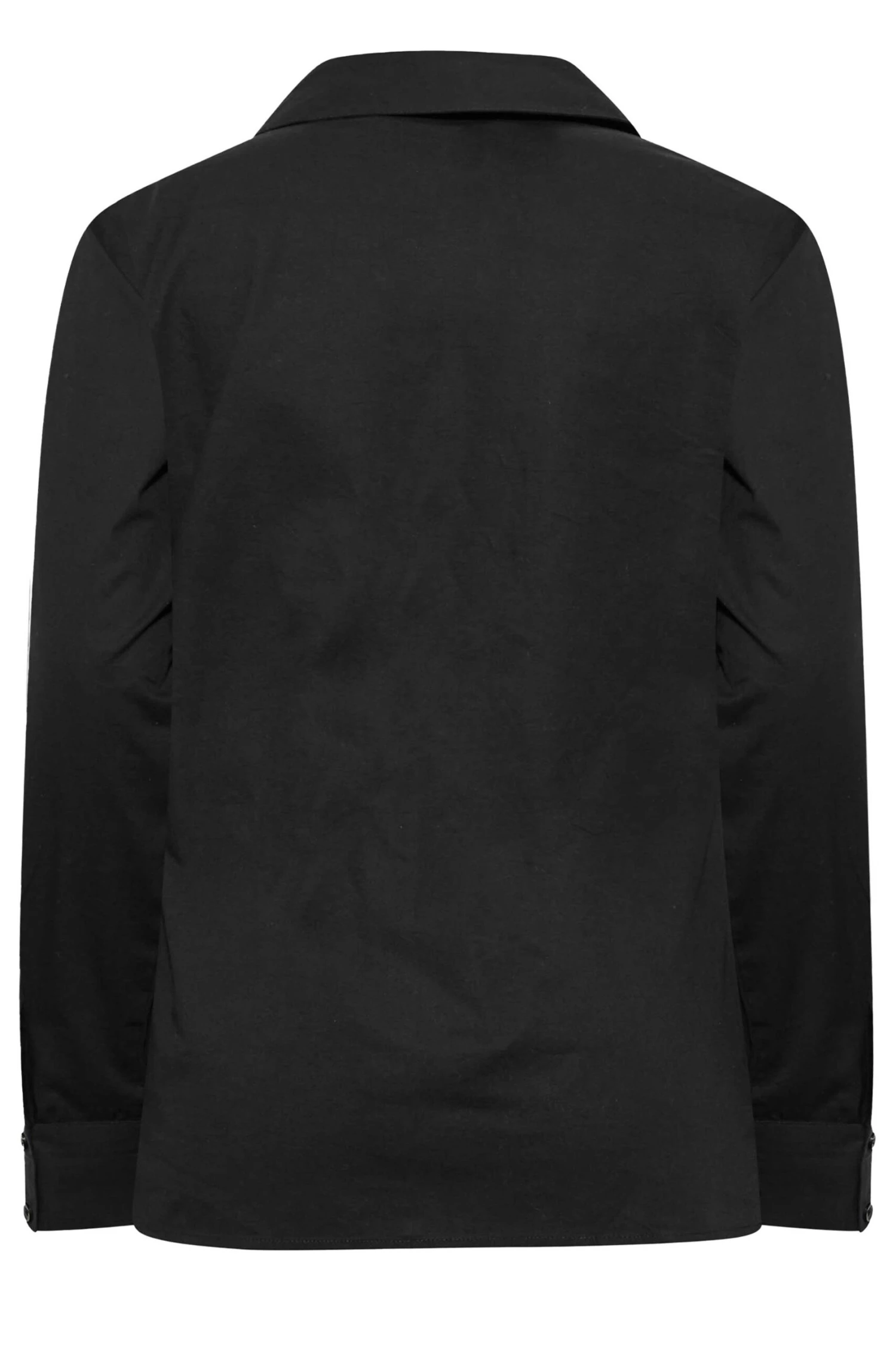 YOURS PETITE Curve Black Fitted Cotton Shirt