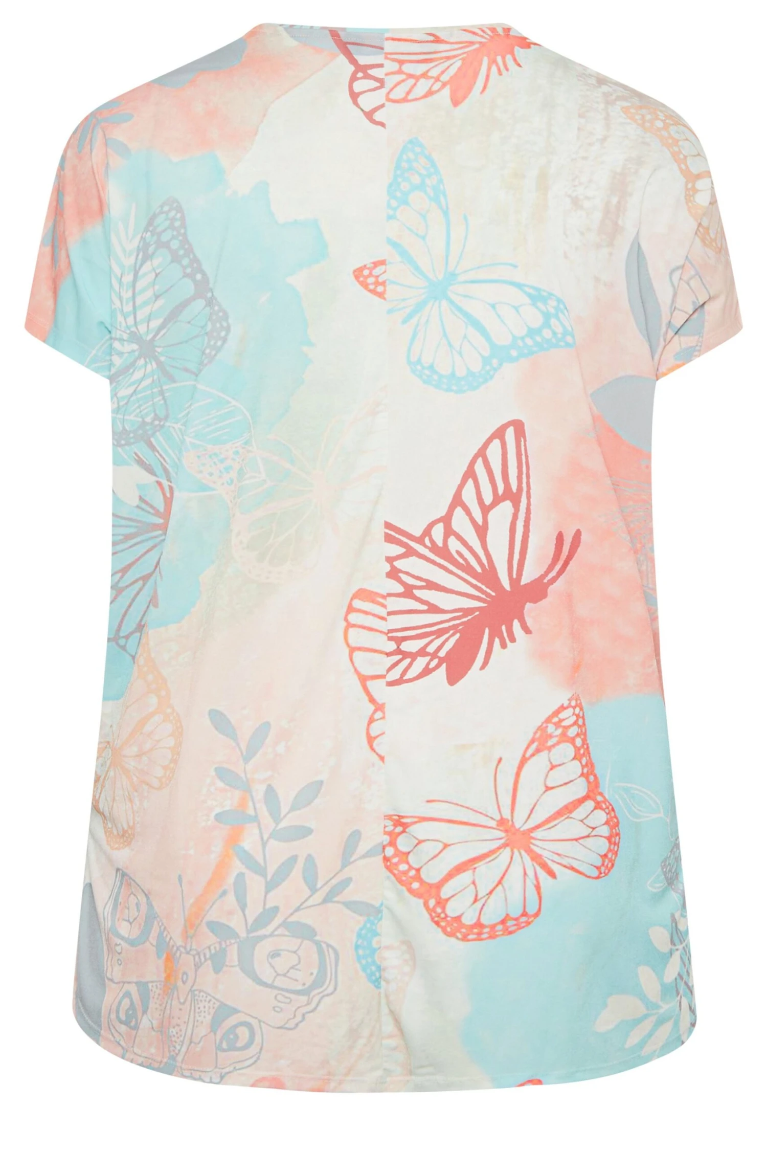 YOURS Curve White Butterfly Print T-Shirt - Image 5