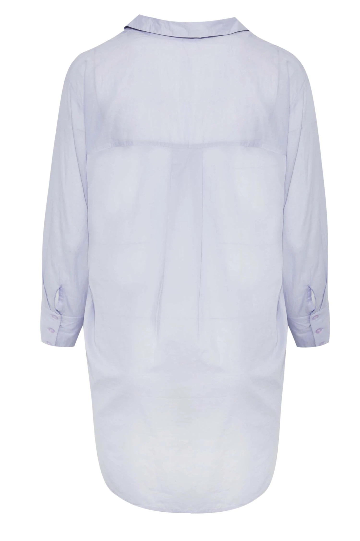 YOURS Curve Grey Pocket Oversized Shirt - Image 6