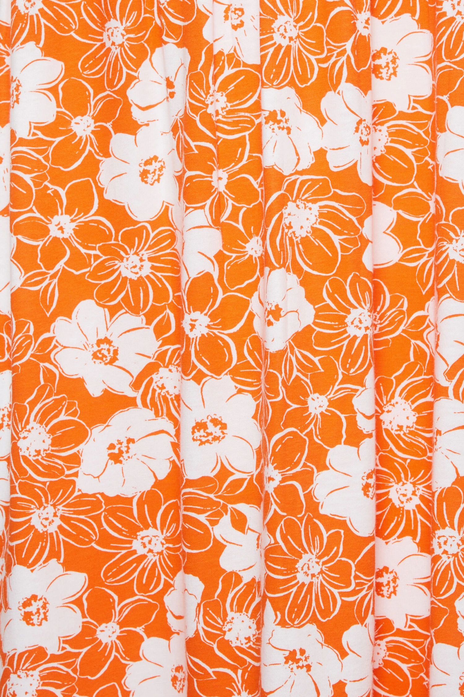 YOURS Curve Orange Floral Tiered Maxi Sundress - Image 4