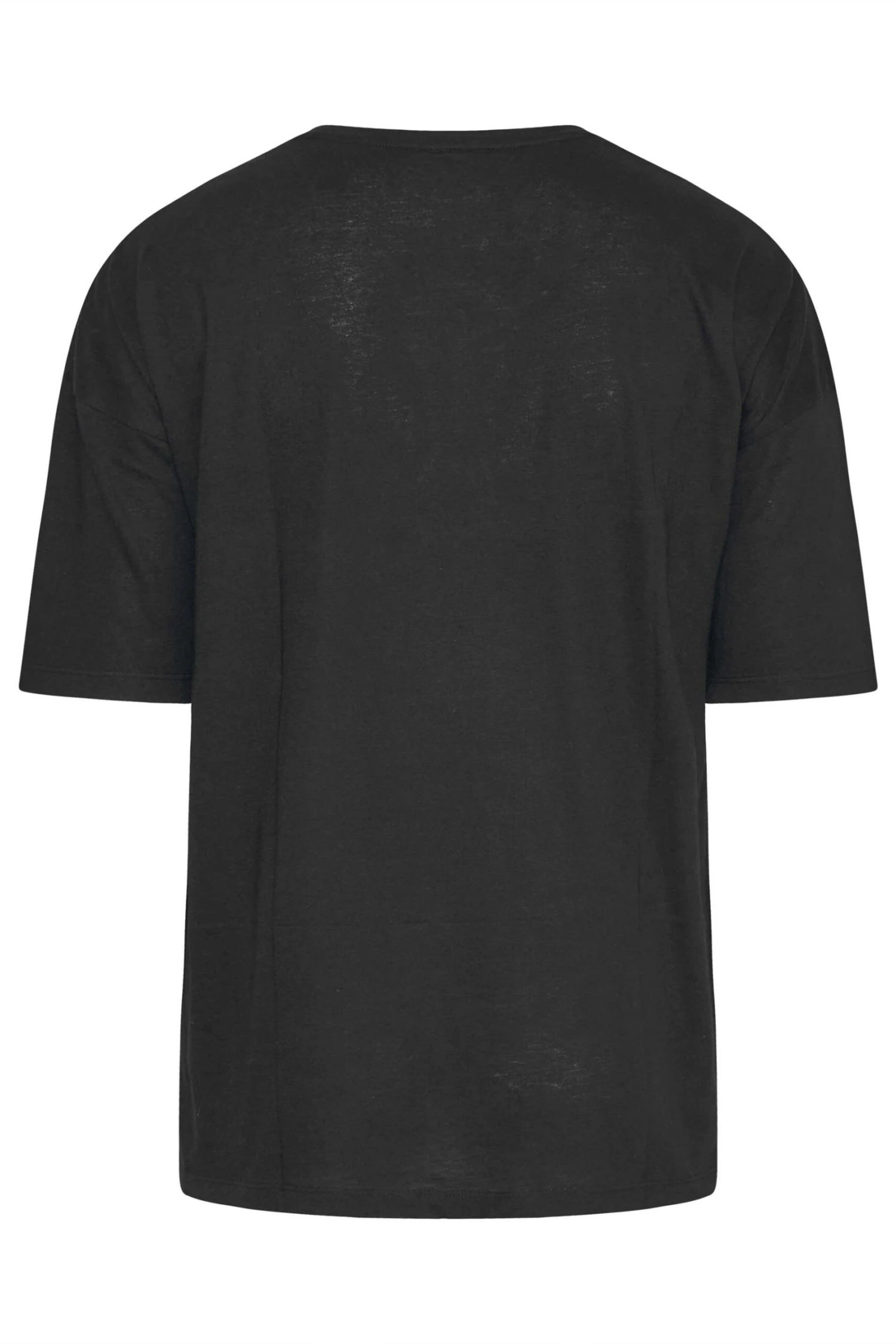 YOURS Curve Black V-Neck T-Shirt - Image 5