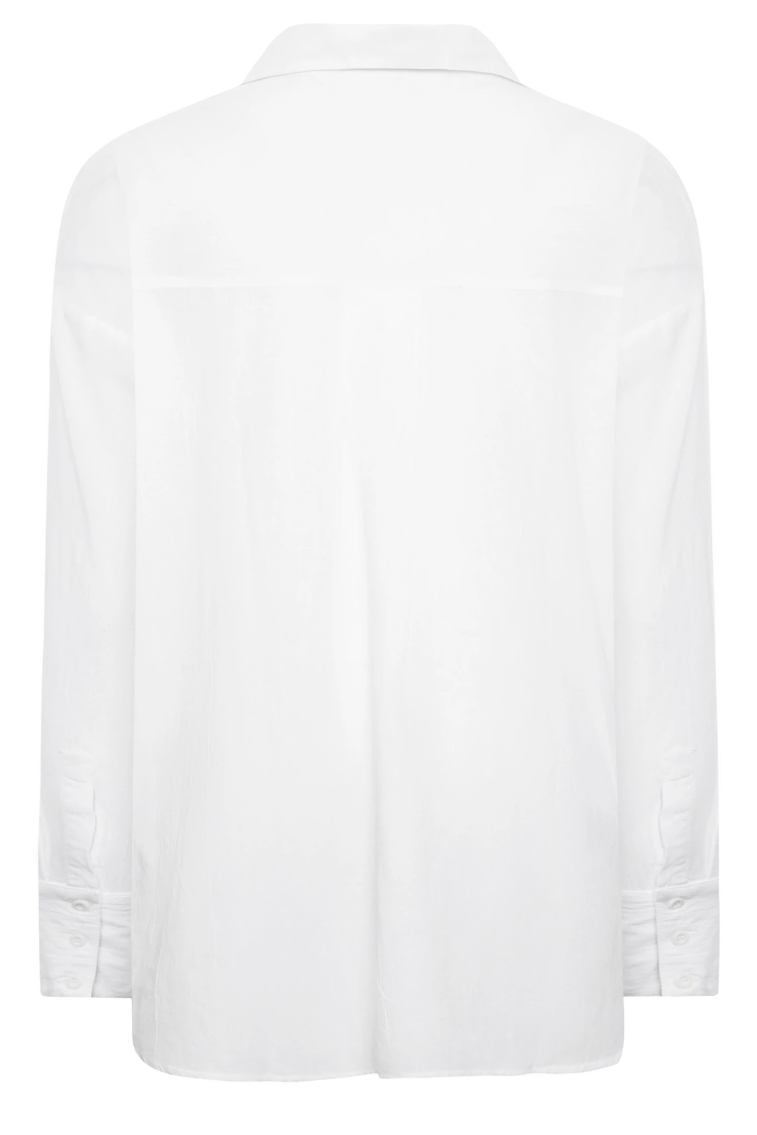 YOURS Curve White Linen Blend Shirt - Image 6