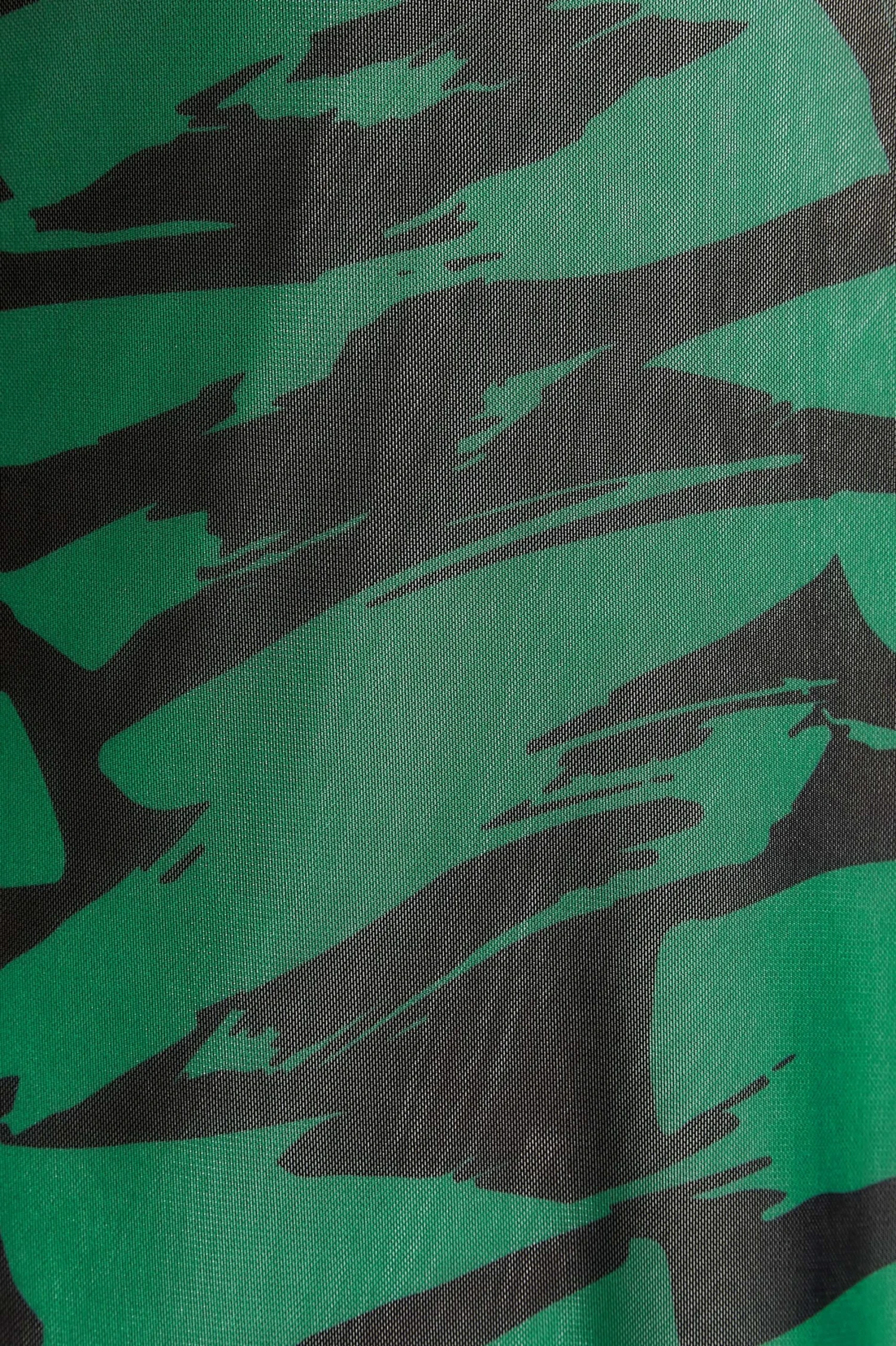 YOURS Curve Green Abstract Print Long Sleeve Mesh Top - Image 4