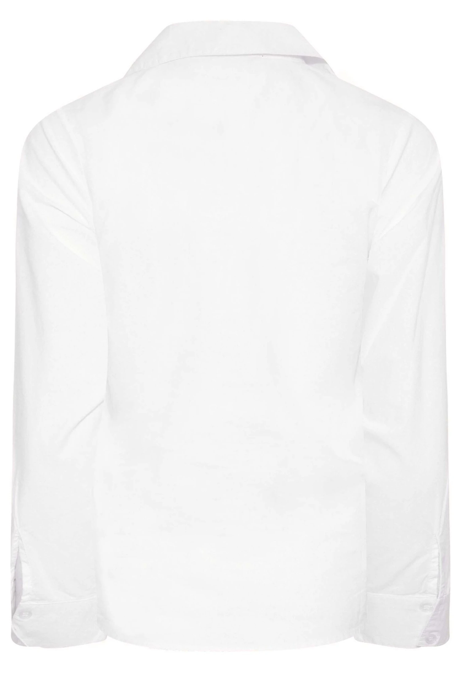 YOURS PETITE Curve White Fitted Cotton Shirt - Image 6