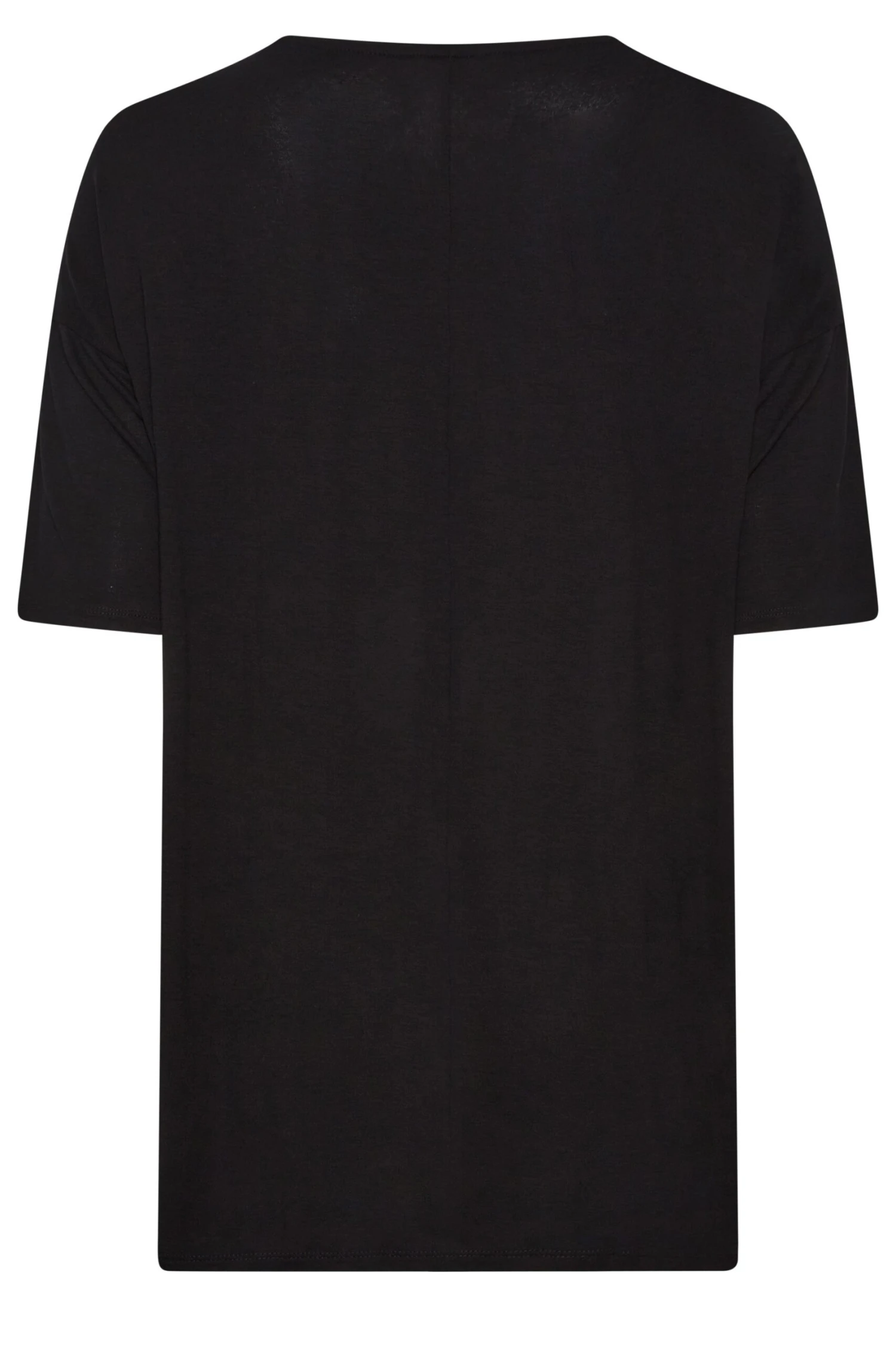 YOURS Curve Black & Gold Glitter Tiger Print Split Hem T-Shirt - Image 6