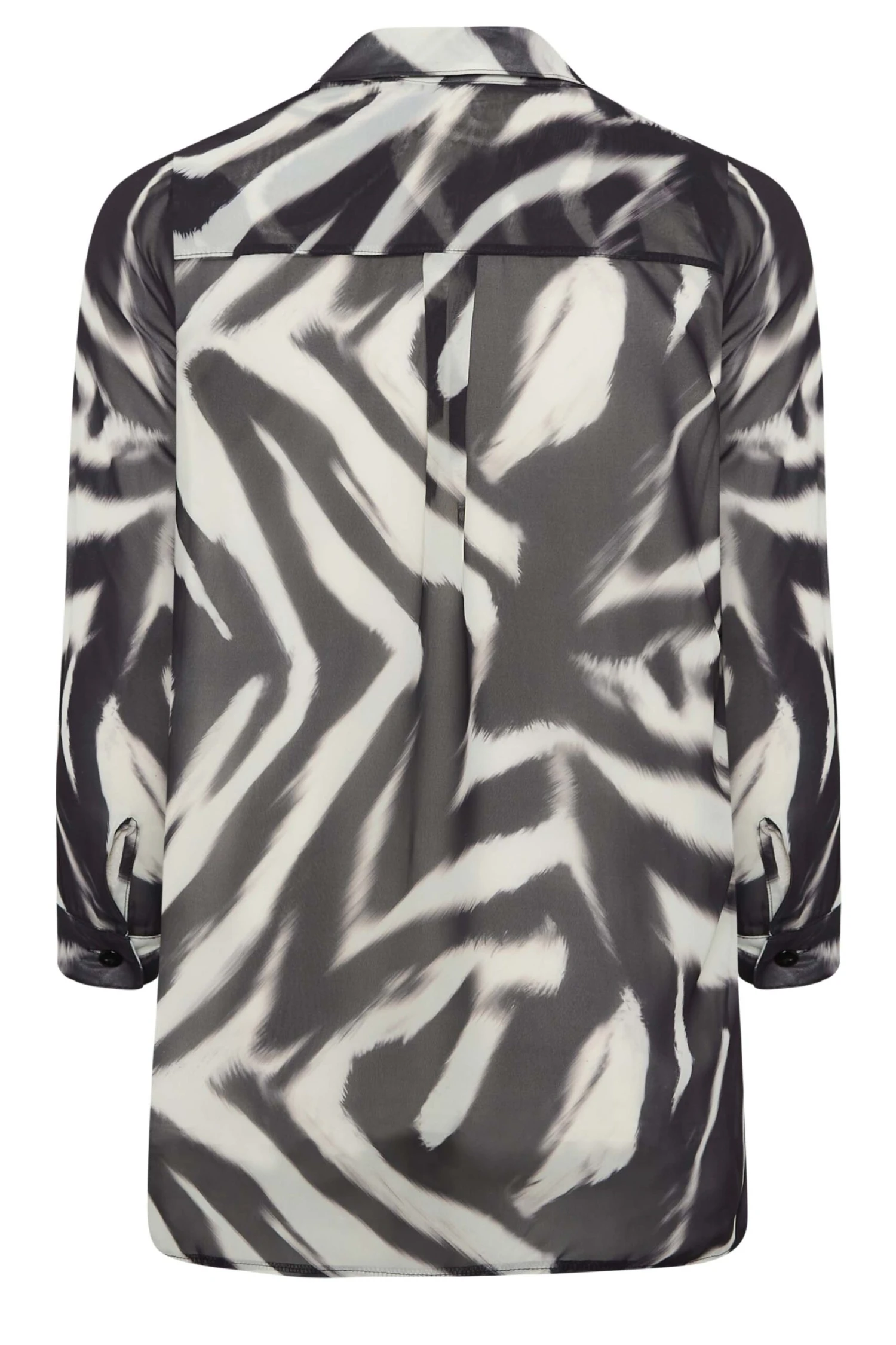 YOURS LONDON Curve Black Zebra Print Boyfriend Shirt - Image 6