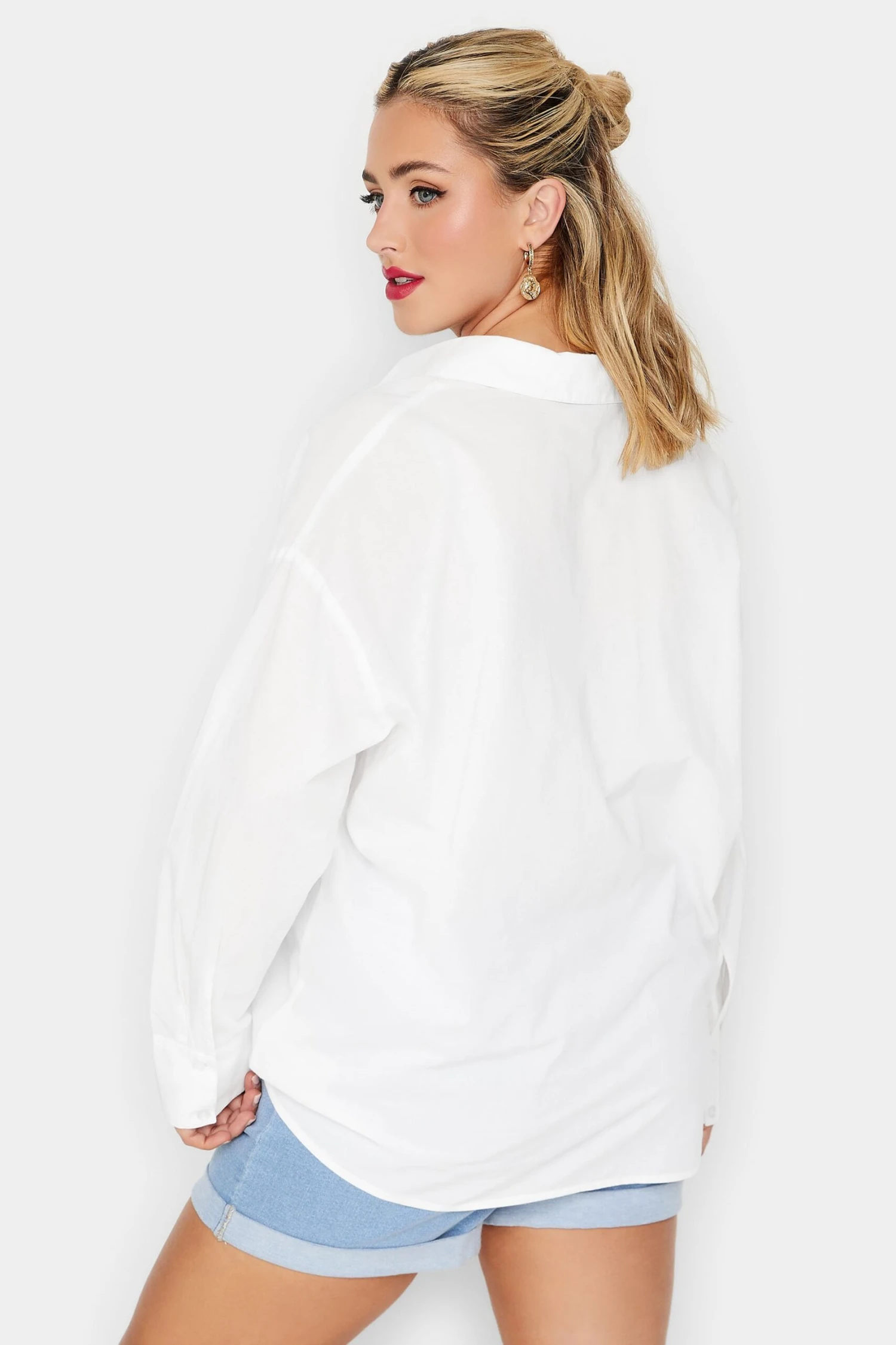 LIMITED COLLECTION Curve White Tie Hem Shirt - Image 2