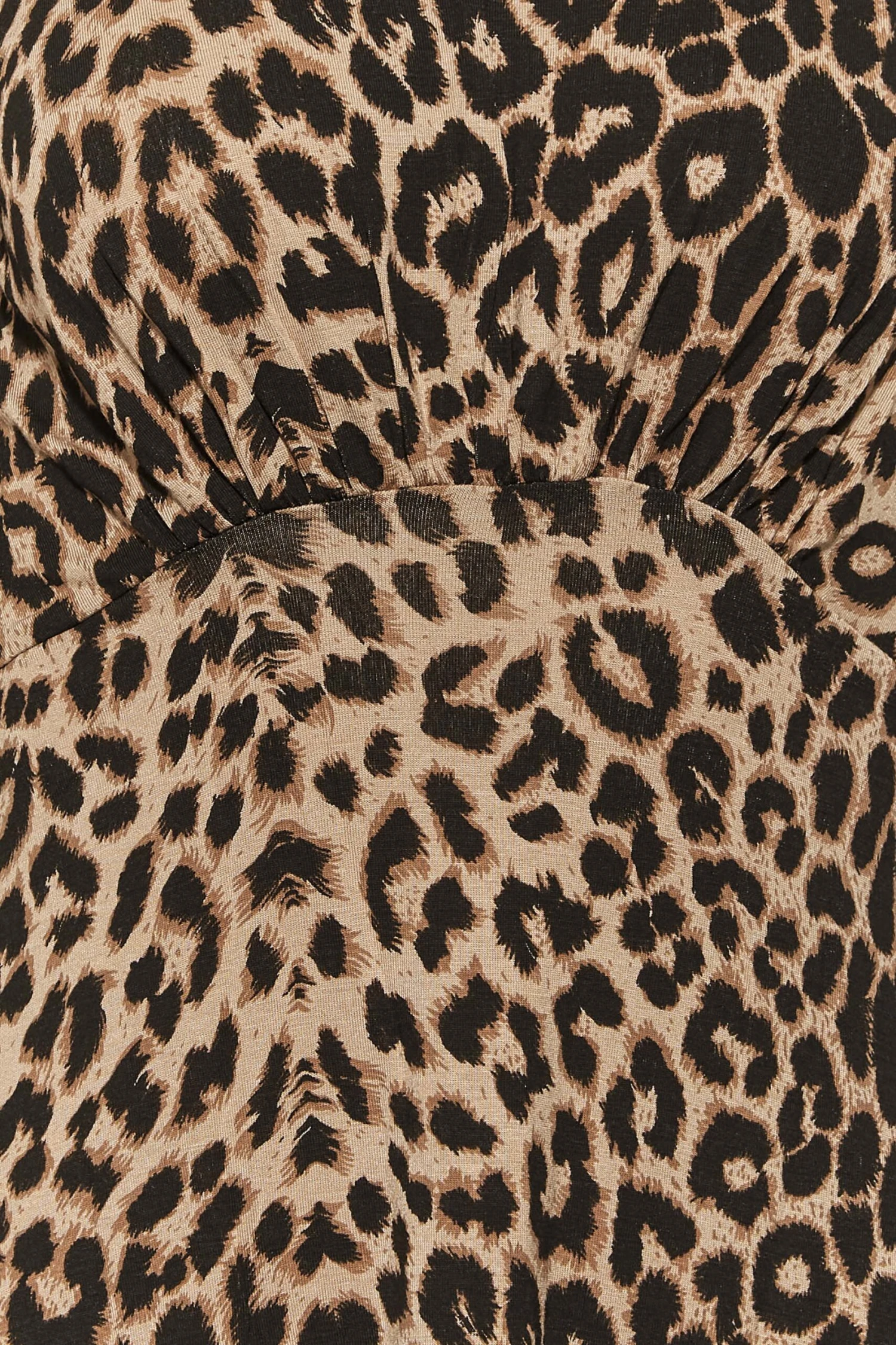YOURS PETITE Curve Brown Leopard Print Midi Dress - Image 2