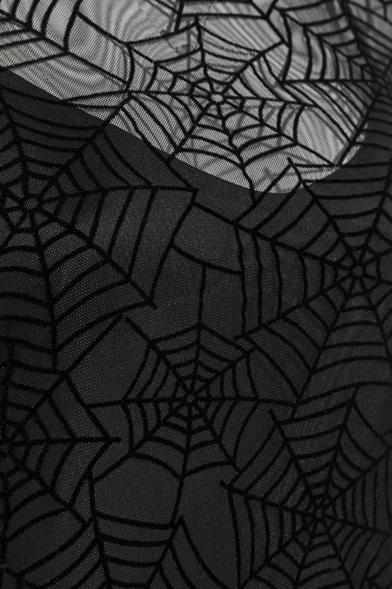 YOURS LONDON Curve Black Flocked Mesh Bodycon Dress - Image 4