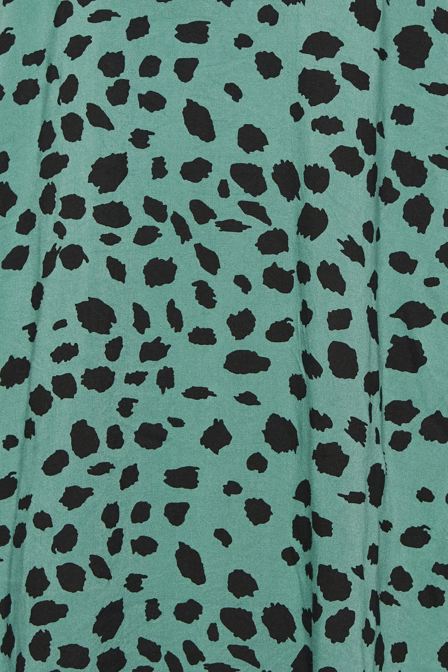 YOURS PETITE Curve Green Dalmatian Print Midi Tea Dress - Image 4
