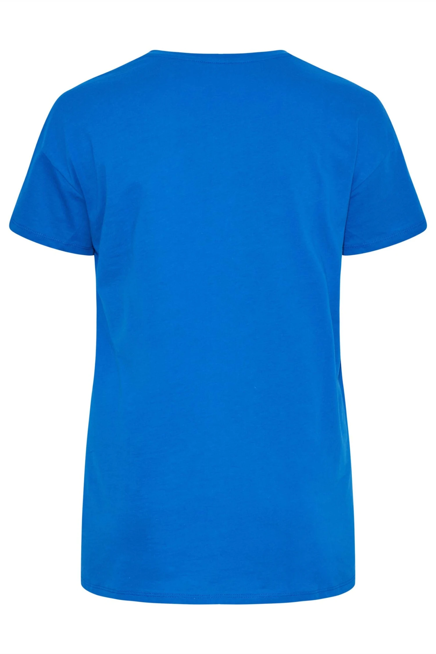 YOURS Curve Blue Tropical Print Mesh T-Shirt - Image 6