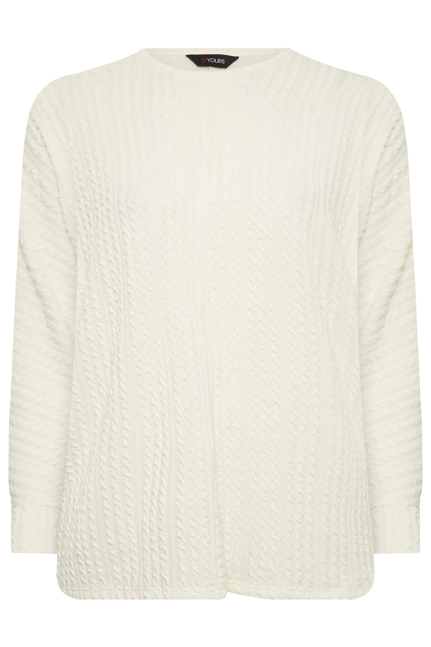 YOURS Curve White Textured Soft Touch Top - Image 5