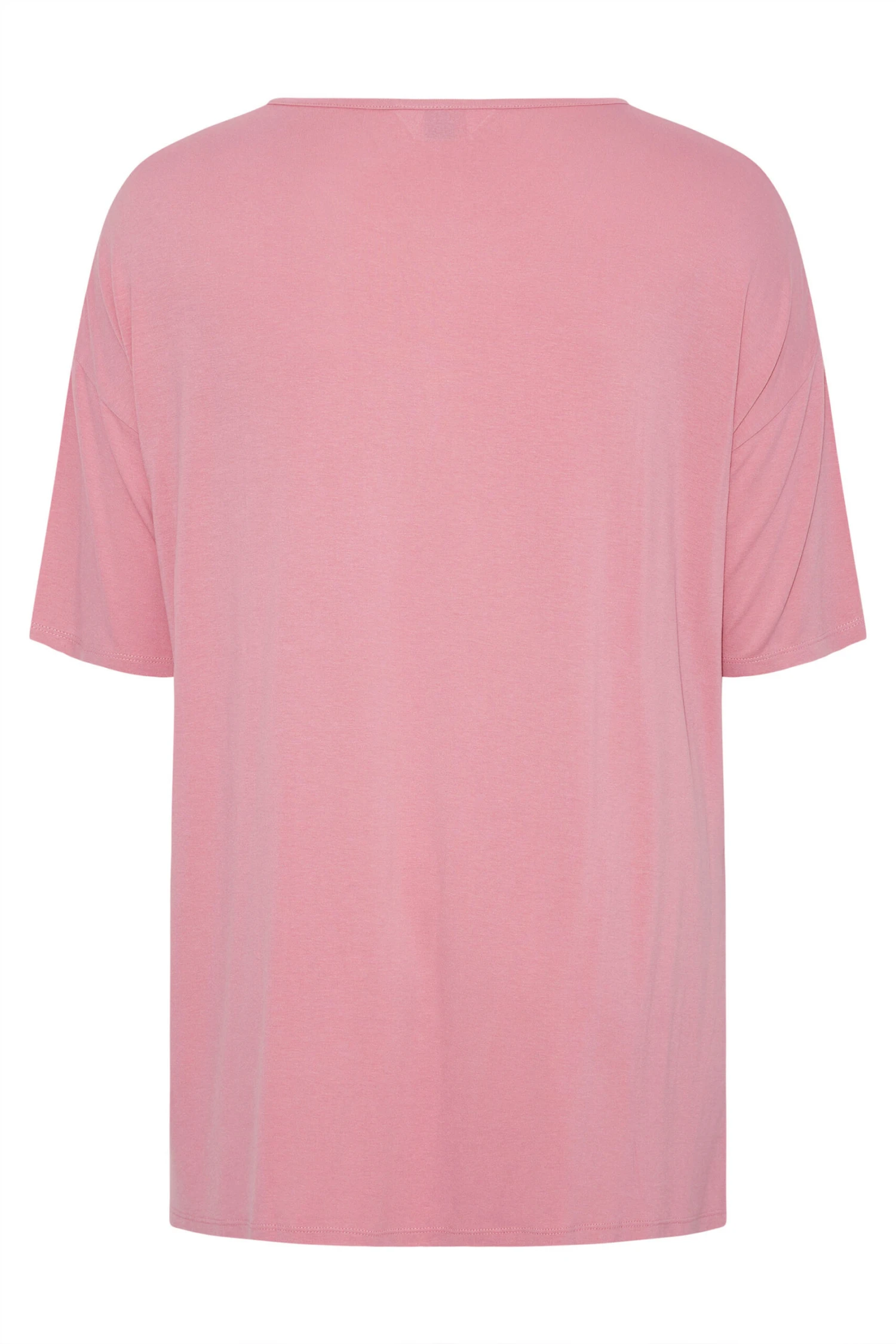 YOURS Curve Rose Pink Oversized T-Shirt - Image 6