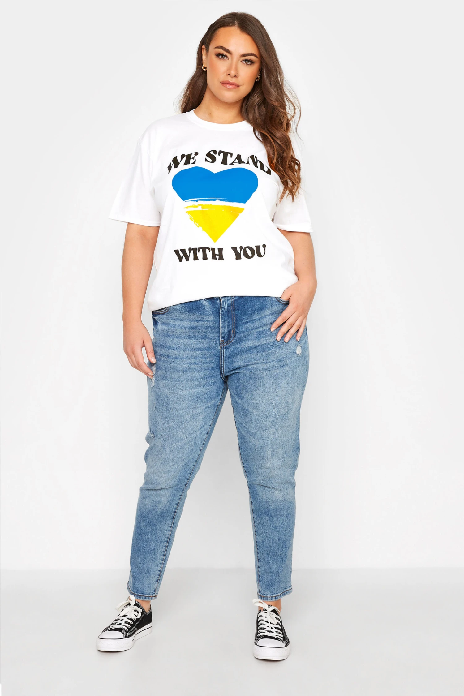 YOURS Ukraine Crisis 100% Donation 'We Stand With You' T-Shirt - Image 2