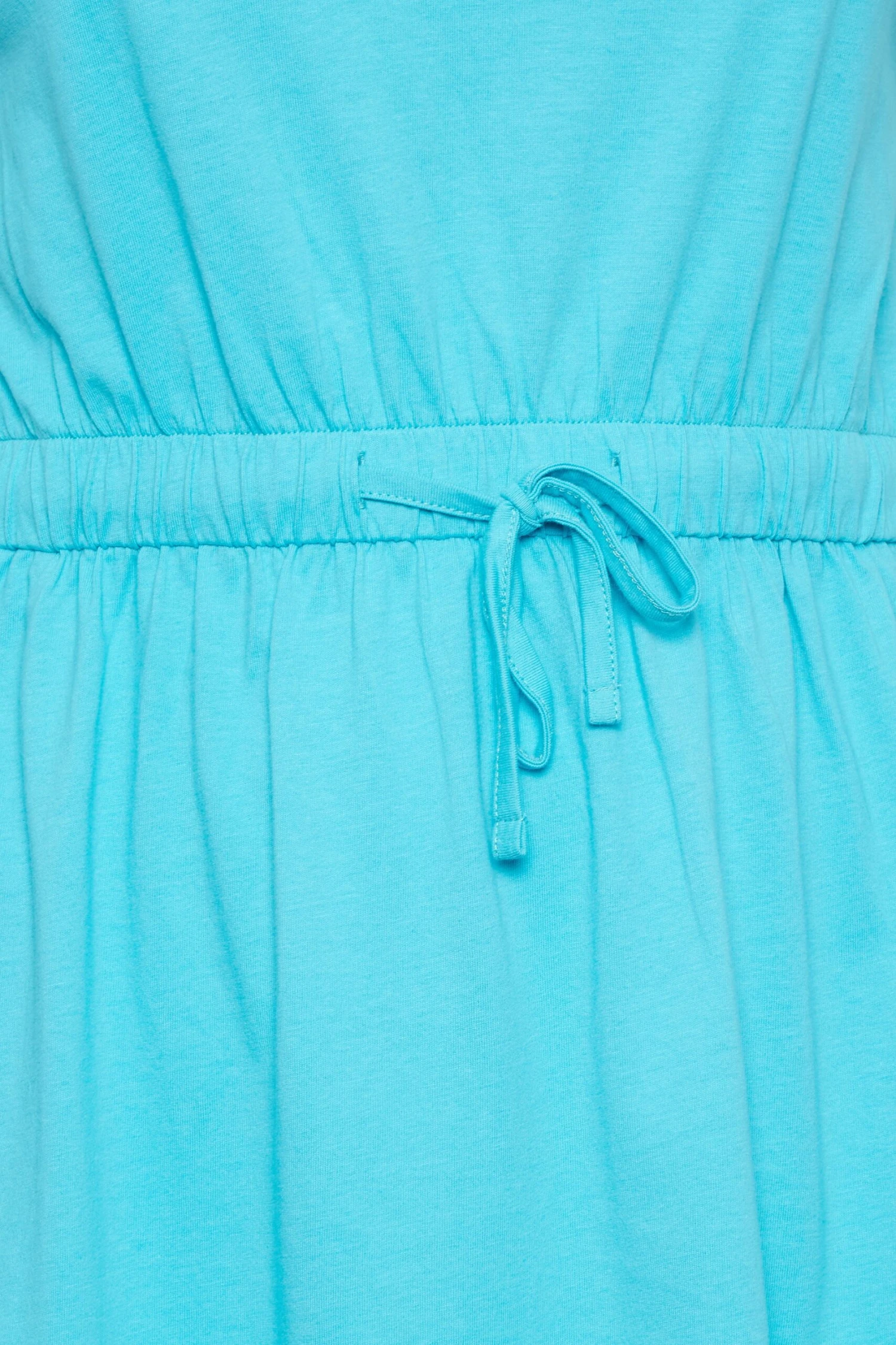 YOURS Curve Blue Cotton T-Shirt Dress - Image 4