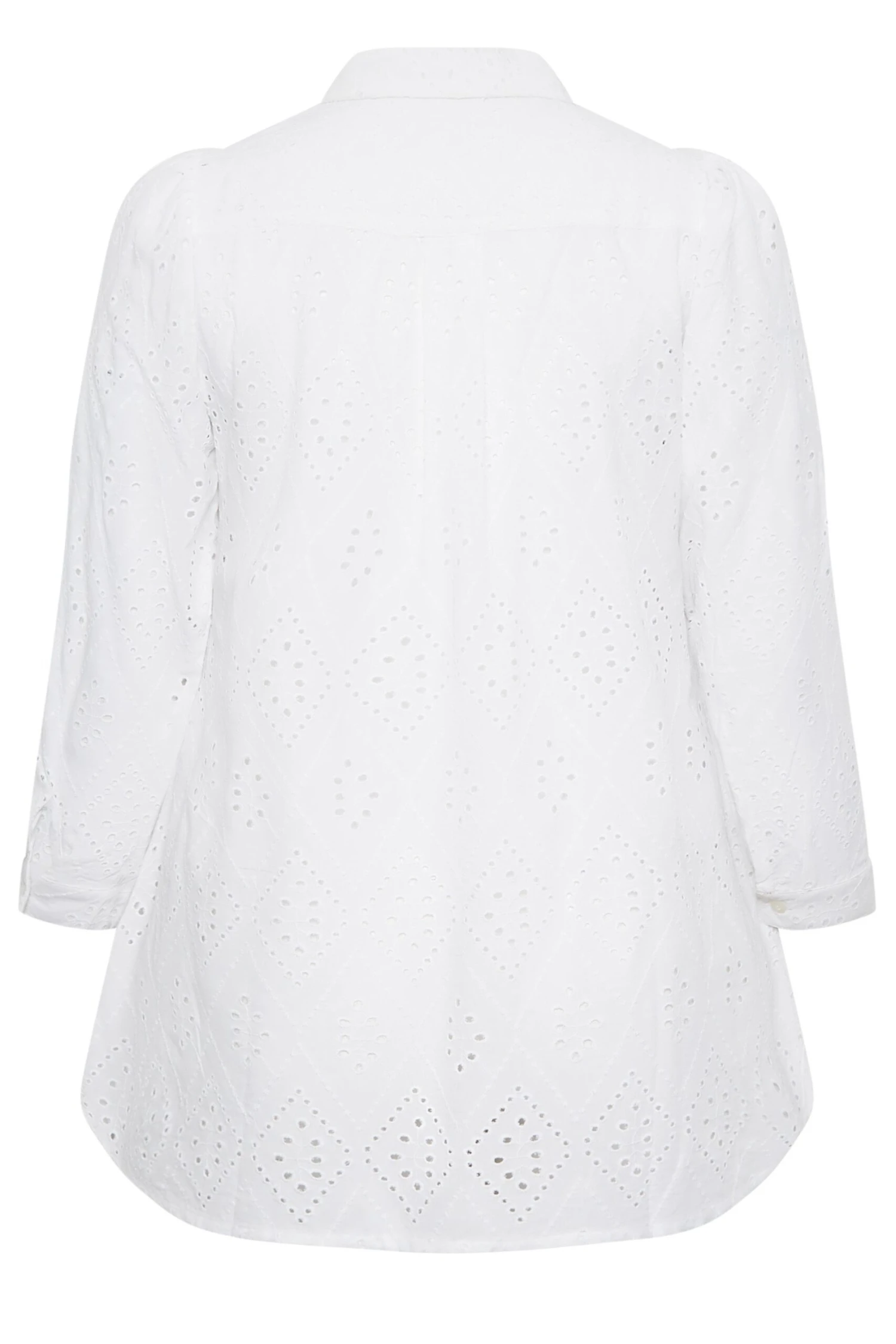 YOURS Curve White Broderie Anglaise Shirt - Image 6