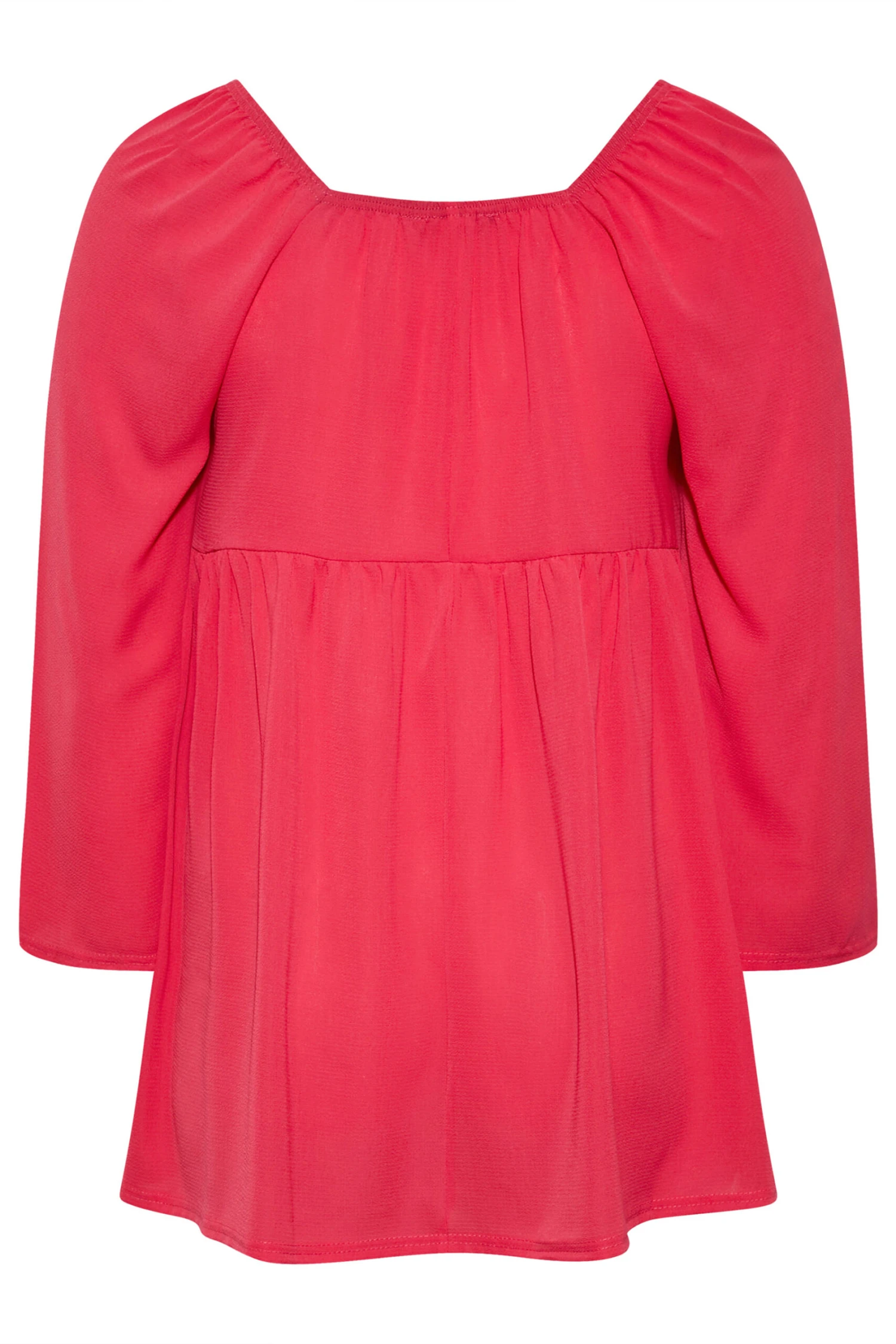 LIMITED COLLECTION Curve Hot Pink Ruched Blouse - Image 5