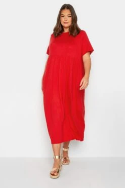 LIMITED COLLECTION Curve Red Pocket Maxi Dress