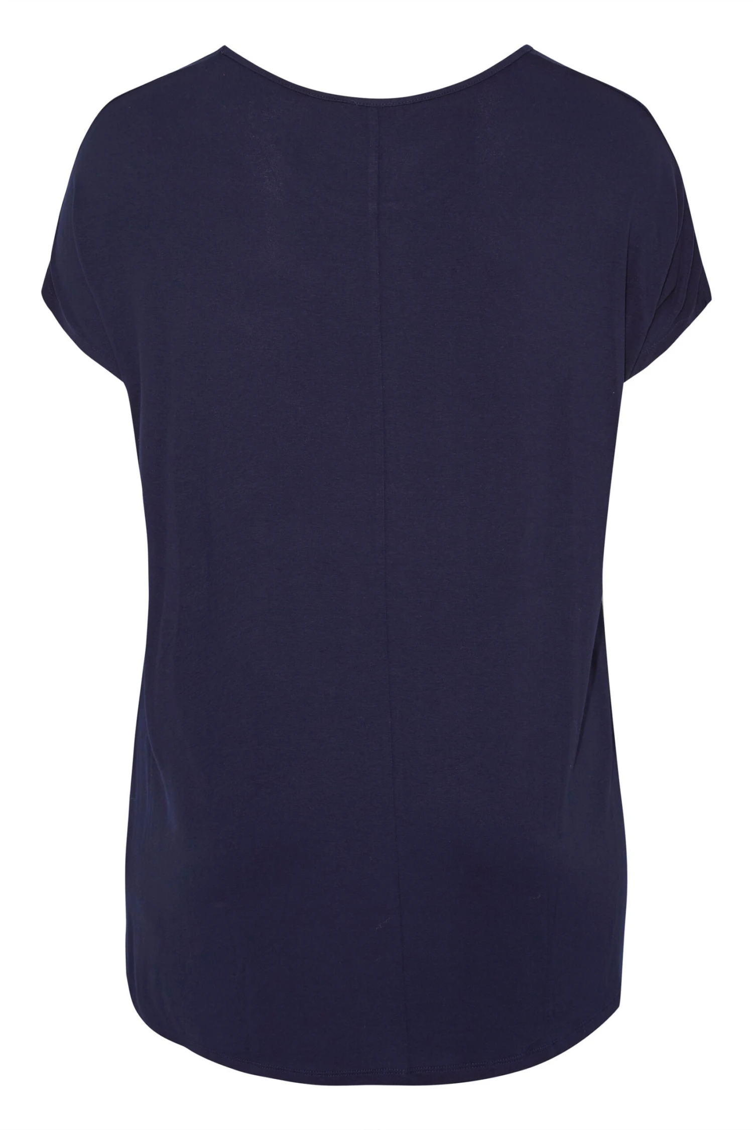 YOURS Curve Navy Blue Grown On Sleeve T-Shirt - Image 5