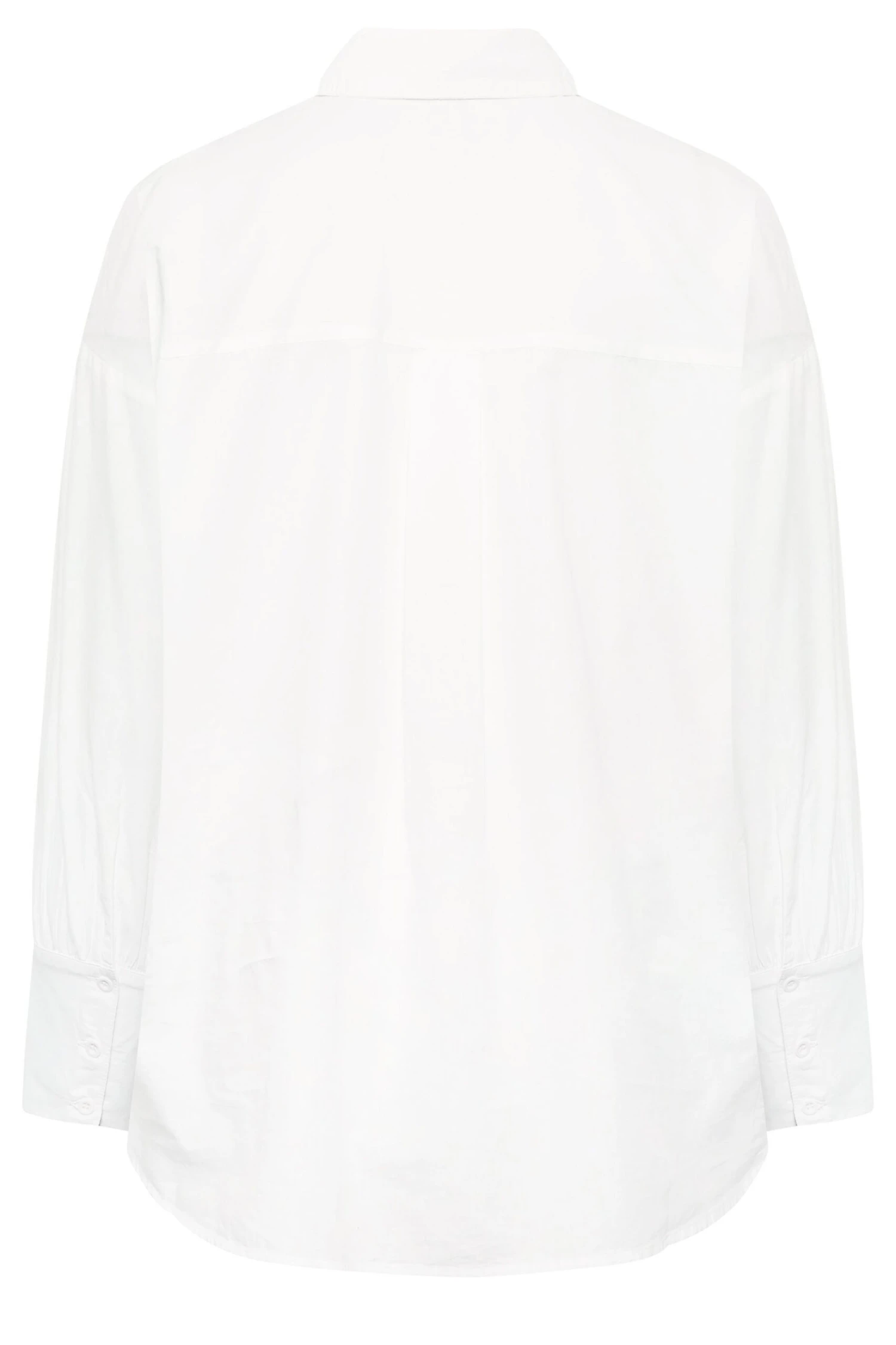 YOURS Curve White Poplin Oversized Shirt - Image 6