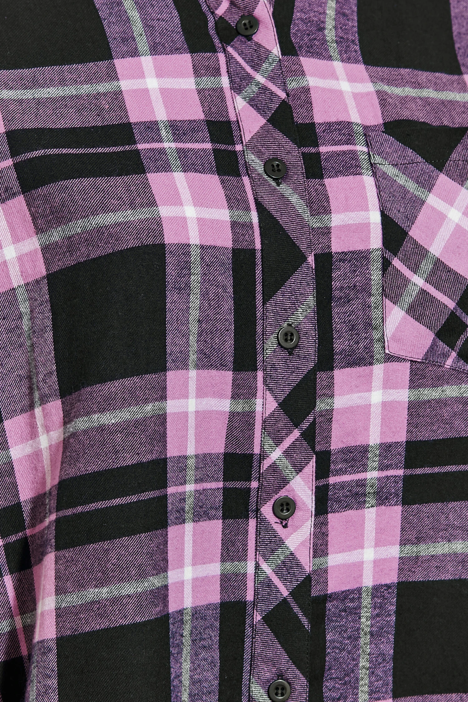 YOURS Curve Pink & Purple Long Sleeve Check Shirt - Image 4