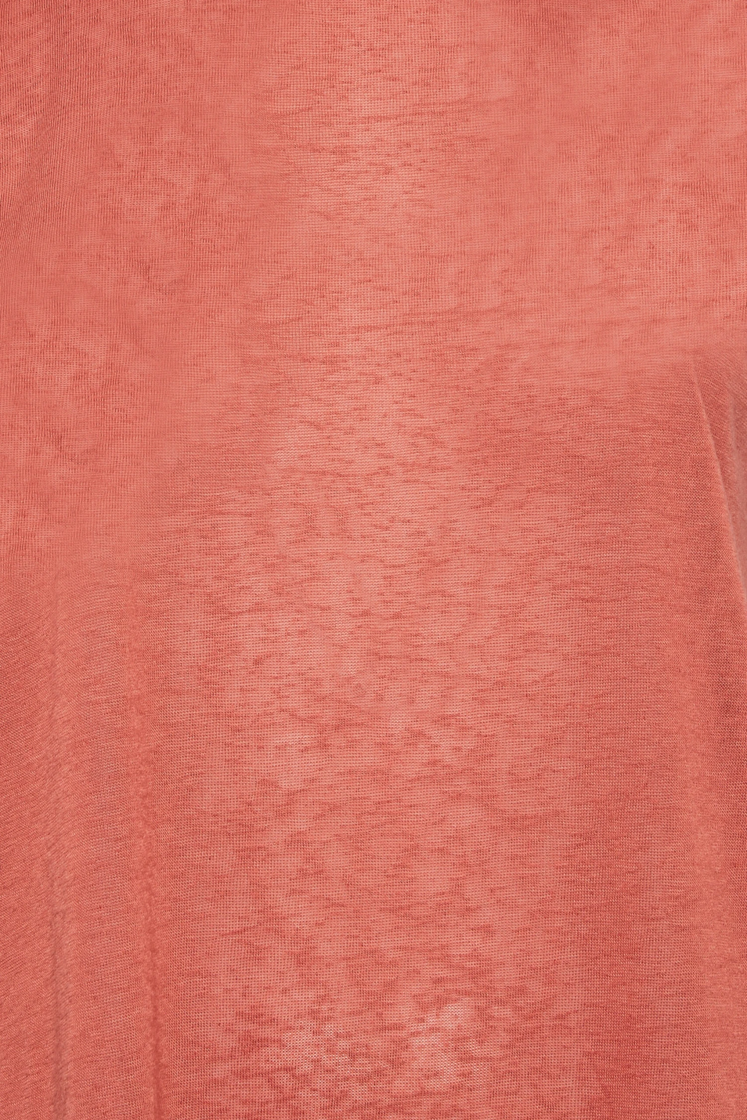 YOURS Curve Rust Orange Linen Look T-Shirt - Image 4