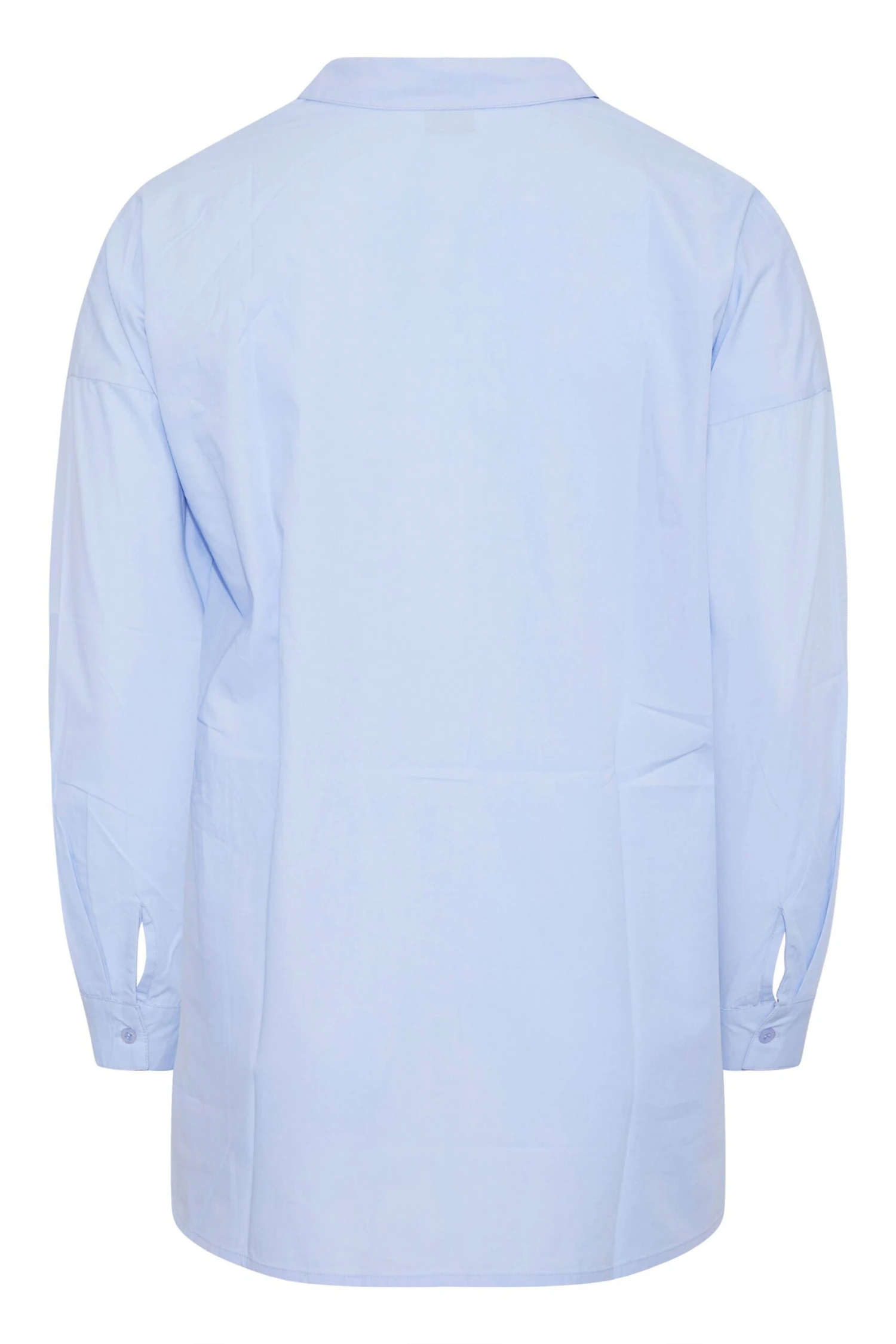 YOURS FOR GOOD Curve Blue Oversized Shirt - Image 6