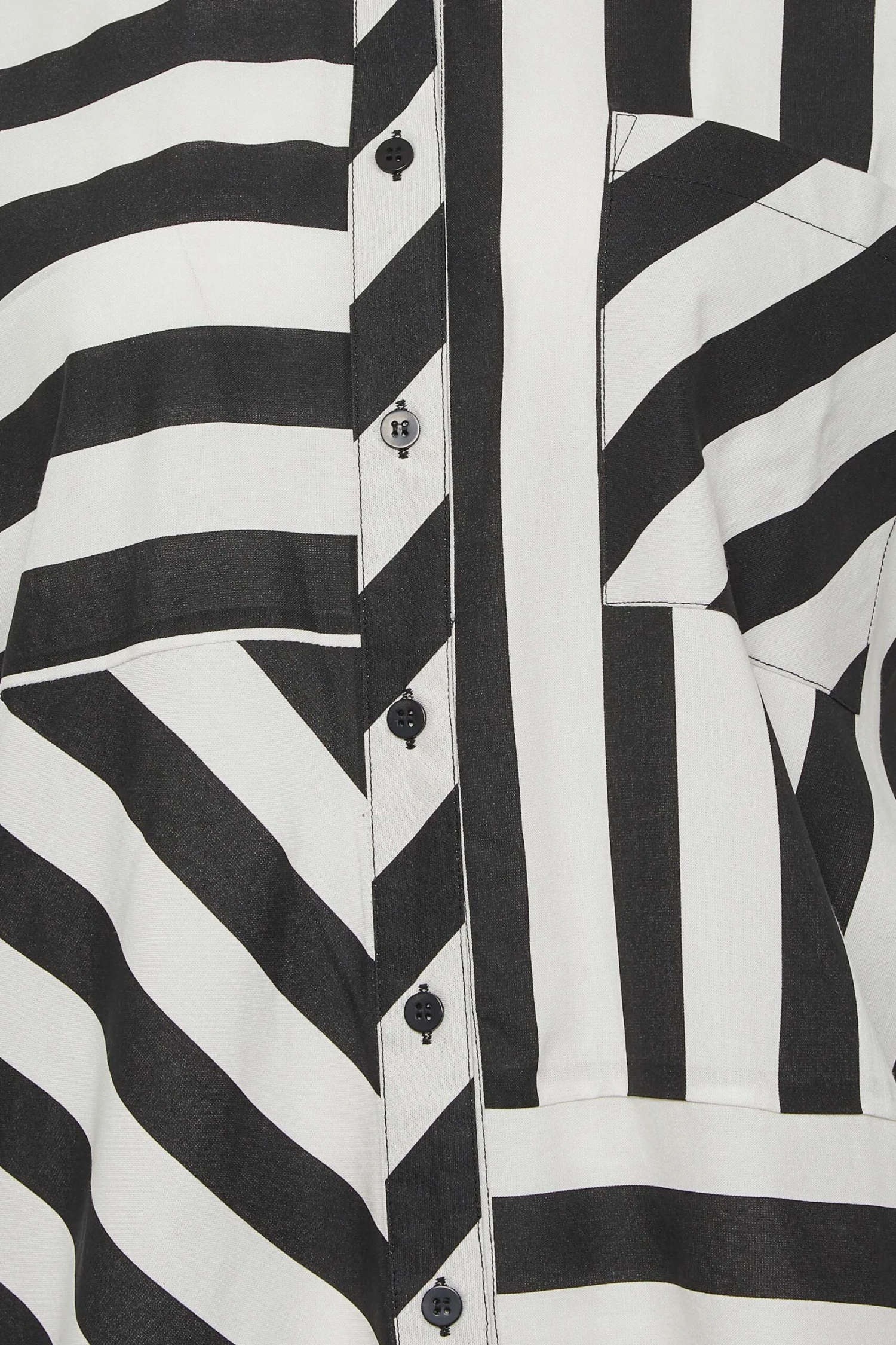 YOURS PETITE Curve Black & White Stripe Shirt - Image 4