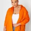 LIMITED COLLECTION Curve Bright Orange Oversized Boyfriend Shirt
