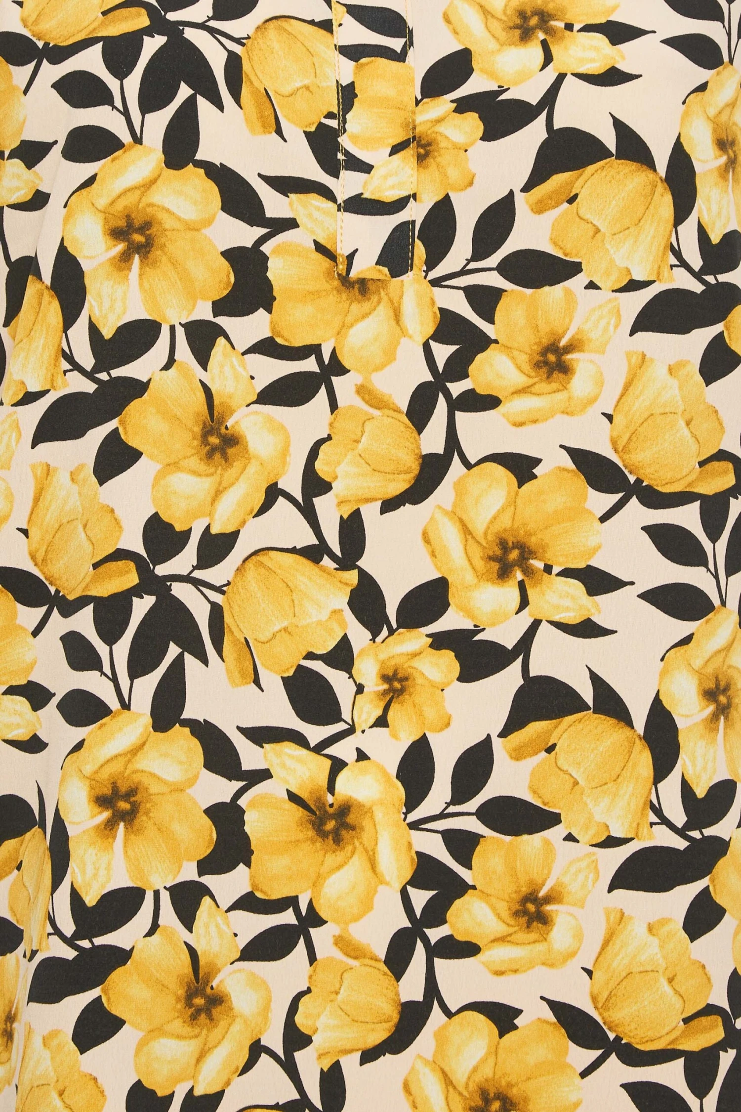 YOURS Curve Yellow Floral Print V-Neck Blouse - Image 4