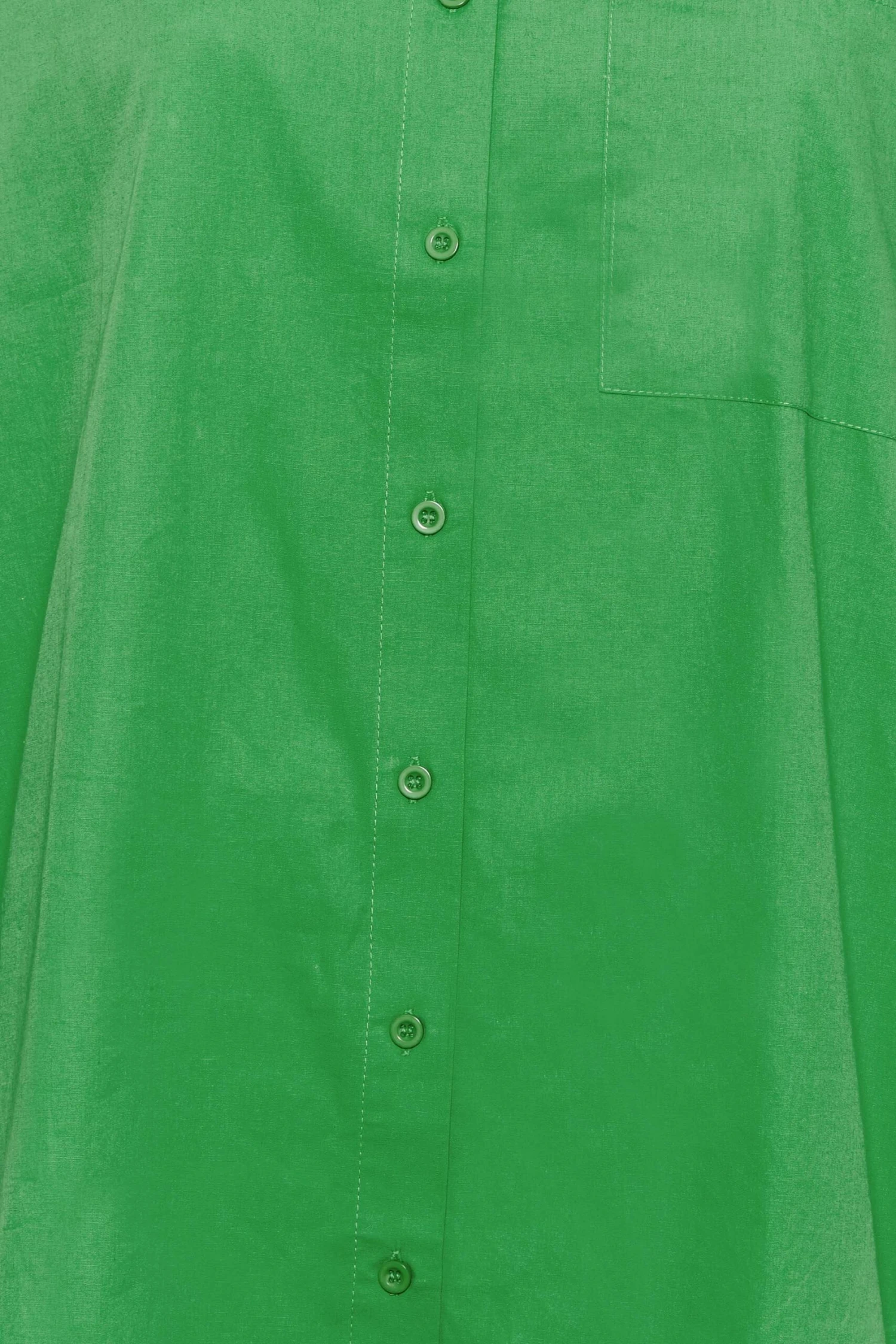 YOURS Curve Green Oversized Poplin Shirt - Image 4