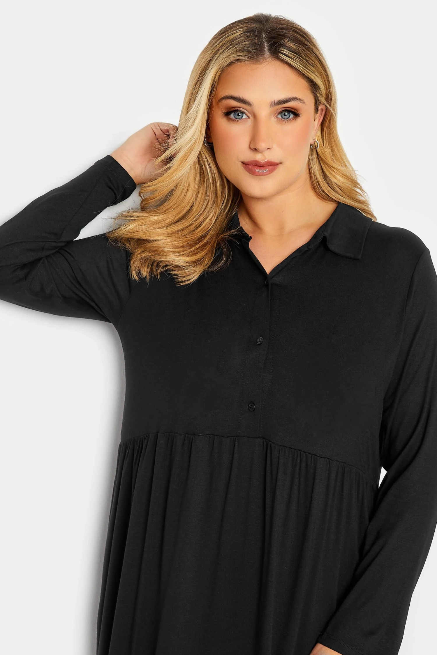 YOURS Curve Black Aztec Print Midi Shirt Dress - Image 3