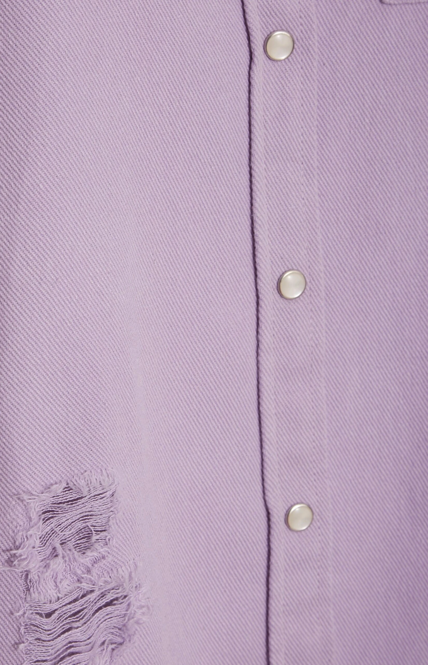 YOURS Curve Lilac Purple Distressed Denim Shirt - Image 4