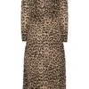 YOURS PETITE Curve Brown Leopard Print Midi Dress