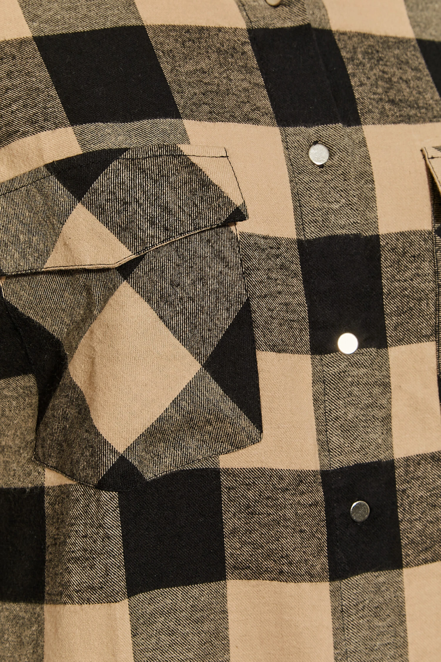 YOURS Curve Beige Brown Check Maxi Shirt - Image 5