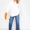 LIMITED COLLECTION Curve White Oversized Boyfriend Shirt