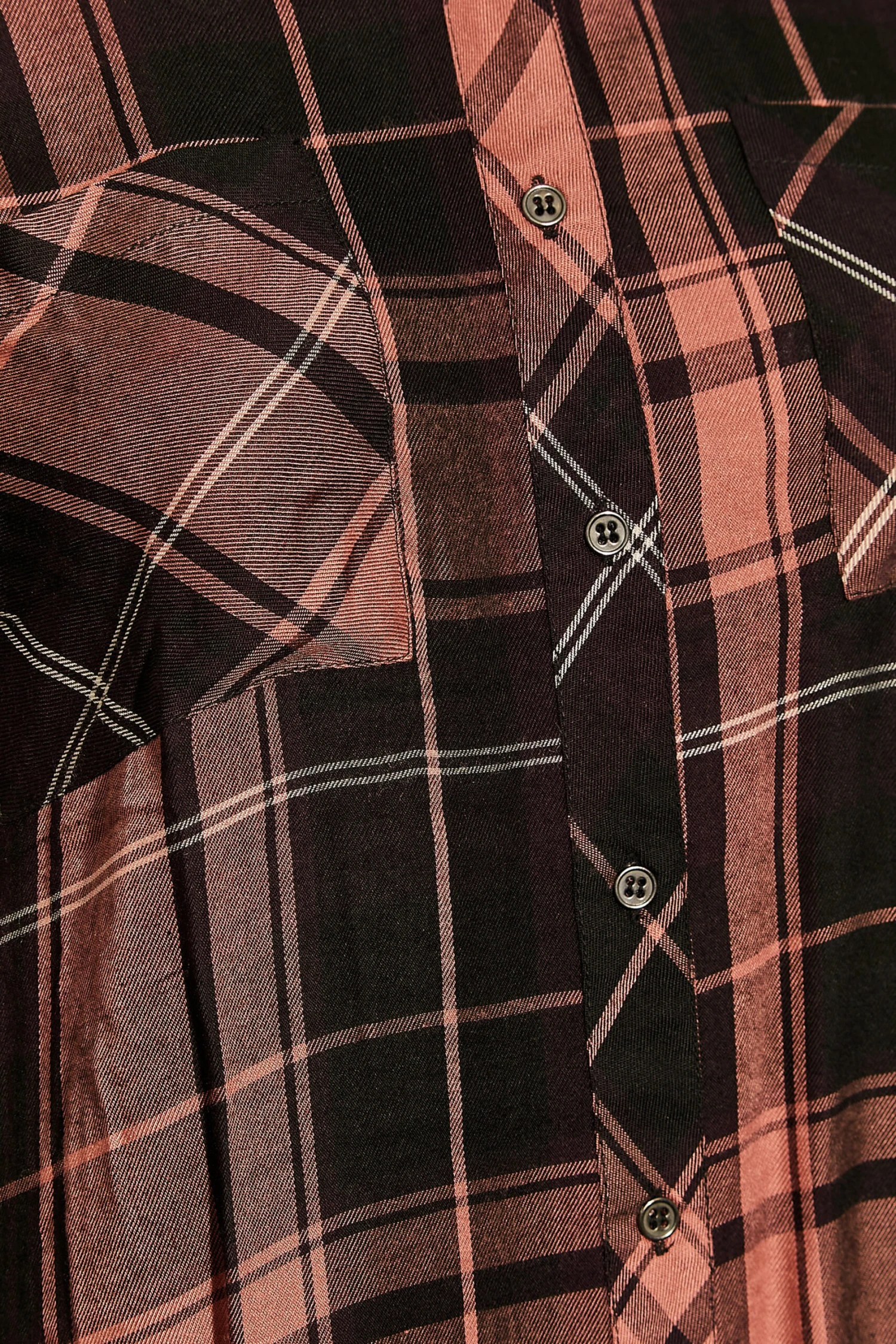 YOURS Curve Pink Check Button Through Shirt - Image 4