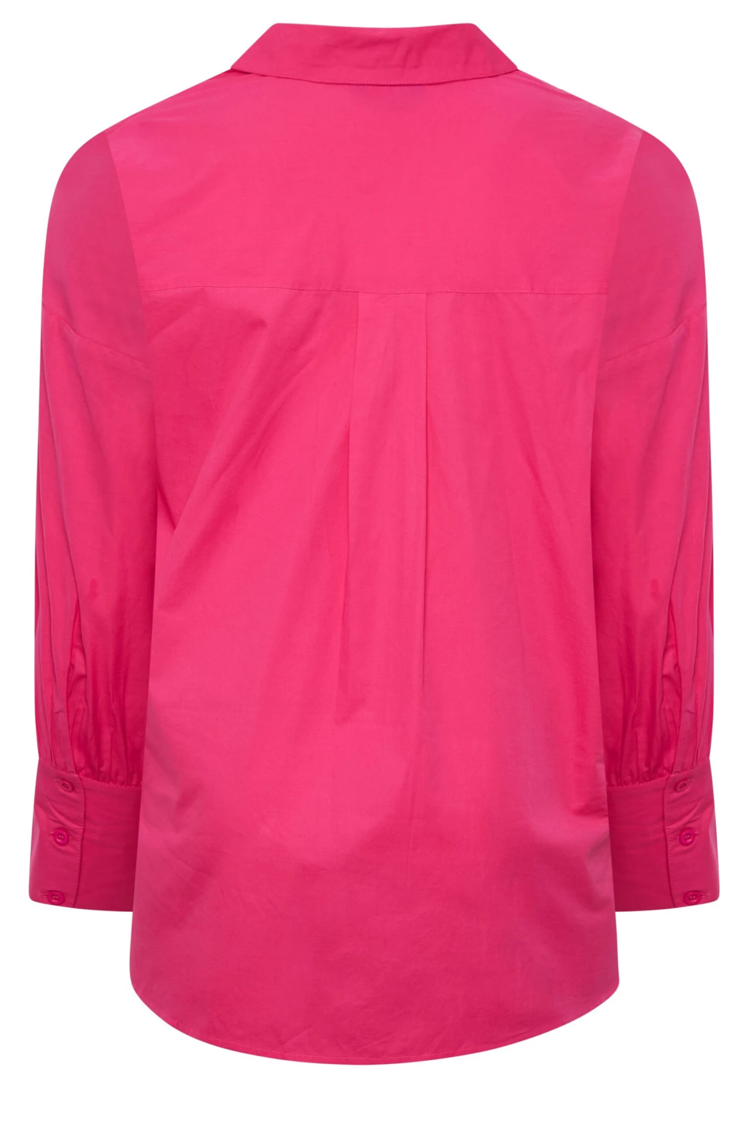 YOURS Curve Pink Oversized Poplin Shirt - Image 6